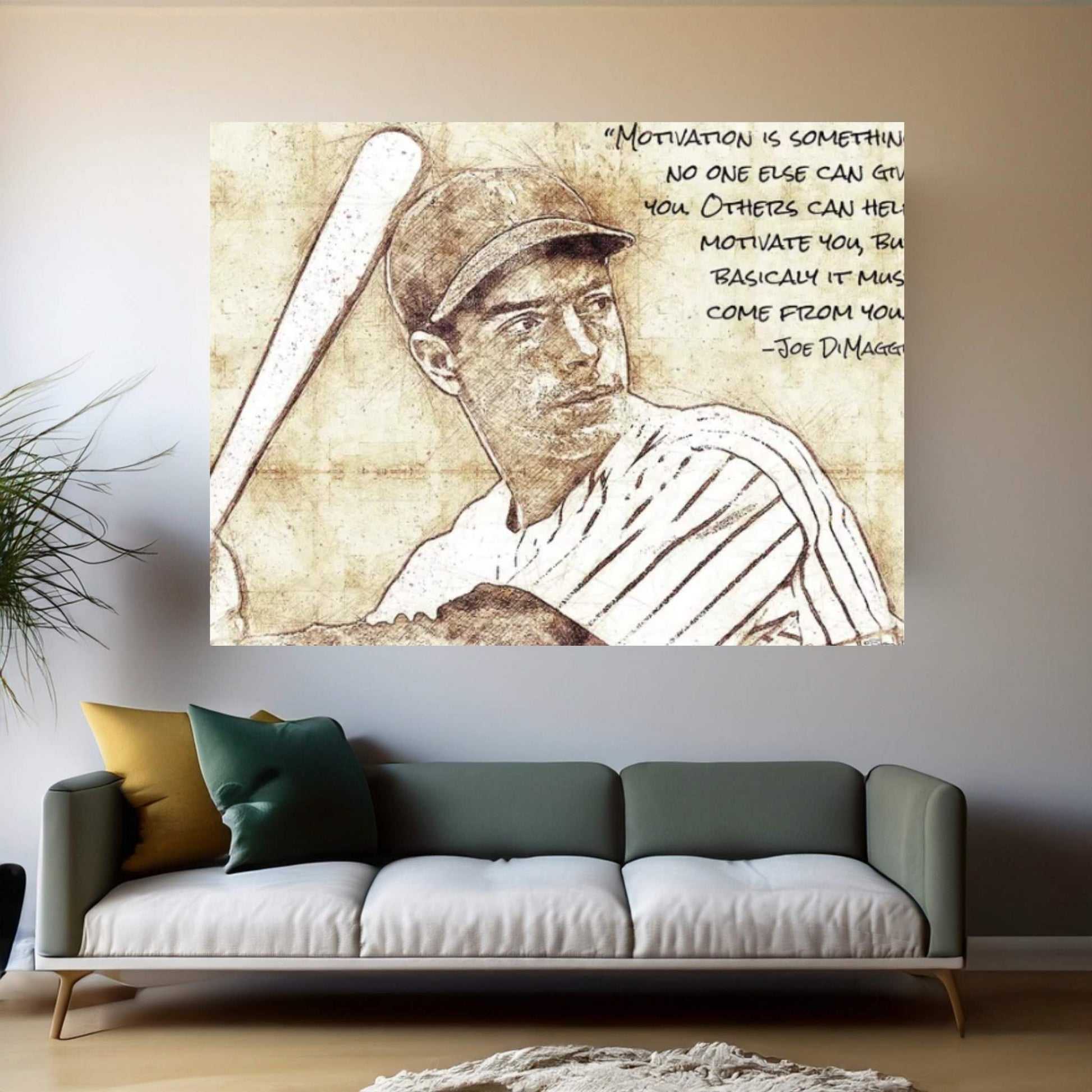 Joe DiMaggio Canvas Wall Art - Y Canvas