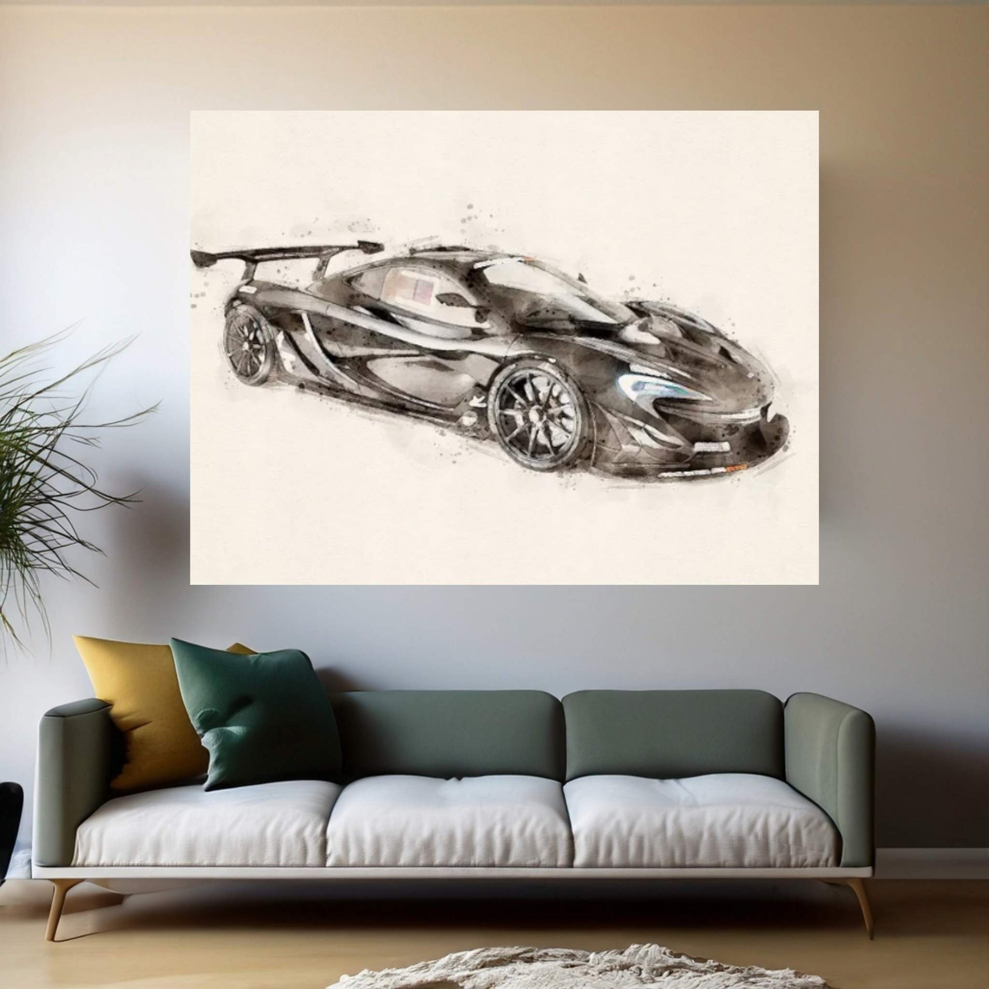 McLaren GTR V II Canvas Wall Art - Y Canvas