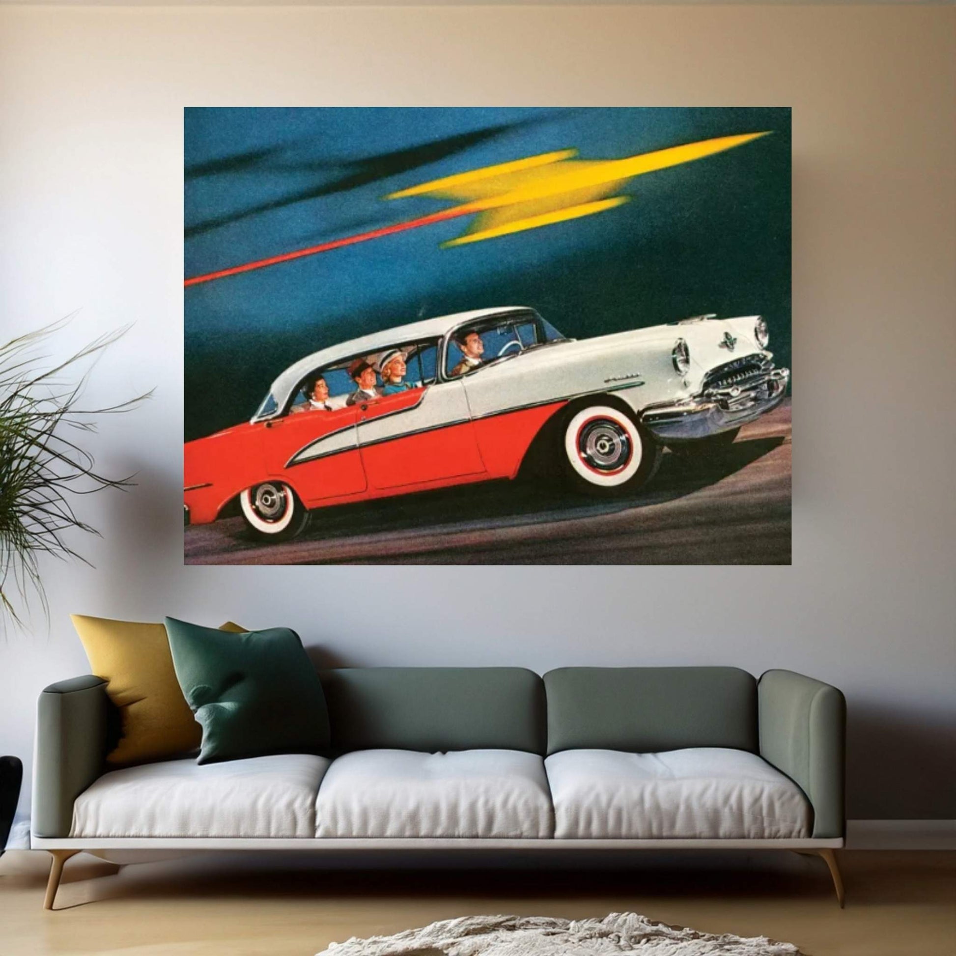 1955 Oldsmobile Magazine Advert Detail Canvas Wall Art - Y Canvas