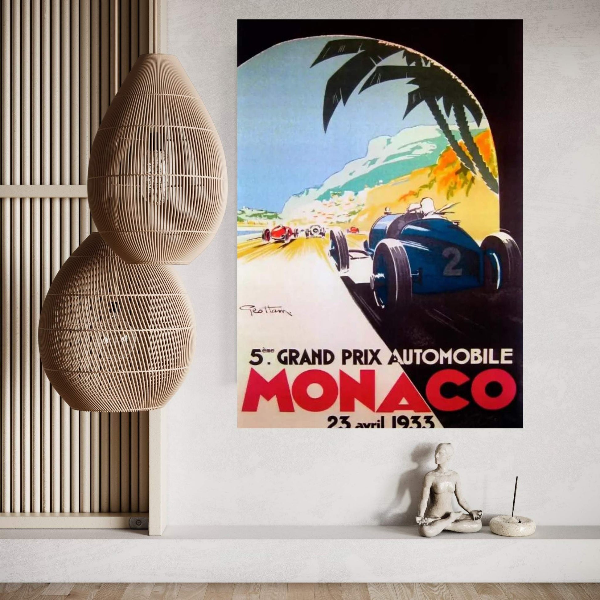 Grandprix Automobile Monaco 1933 Canvas Wall Art - Y Canvas