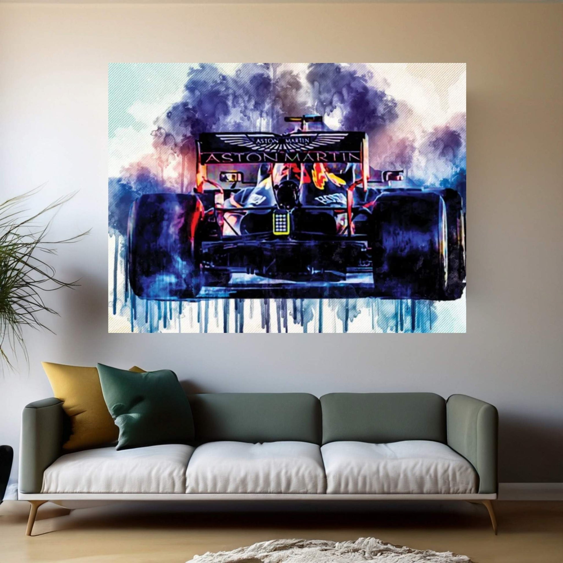 Red Bull Rb16 Back View Raceway 2020 F1 Cars Max Verstappen Formula 1 Bokeh Aston Martin Red Bull Racing Canvas Wall Art - Y Canvas