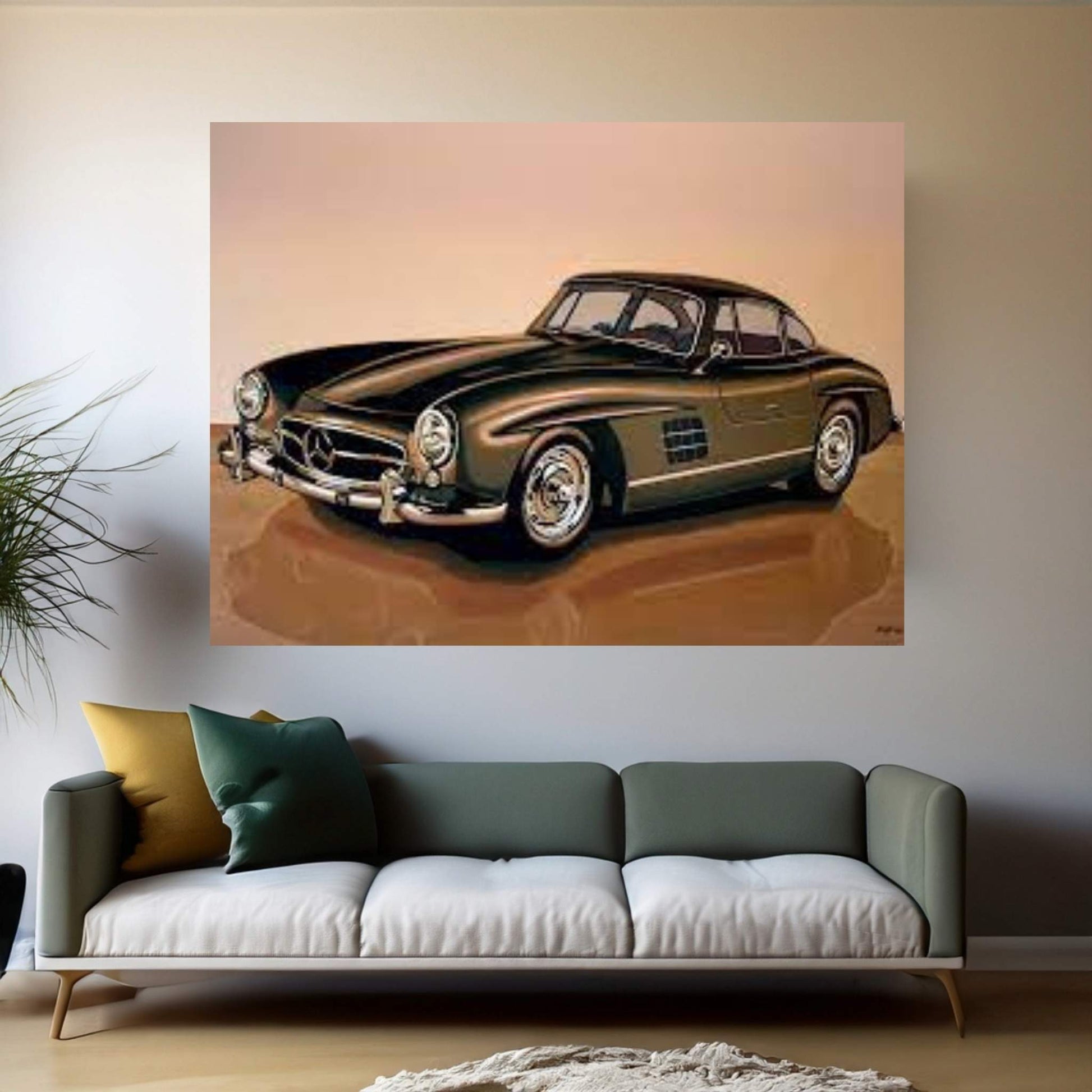 Mercedes Benz 300 SL 1954 Canvas Wall Art - Y Canvas