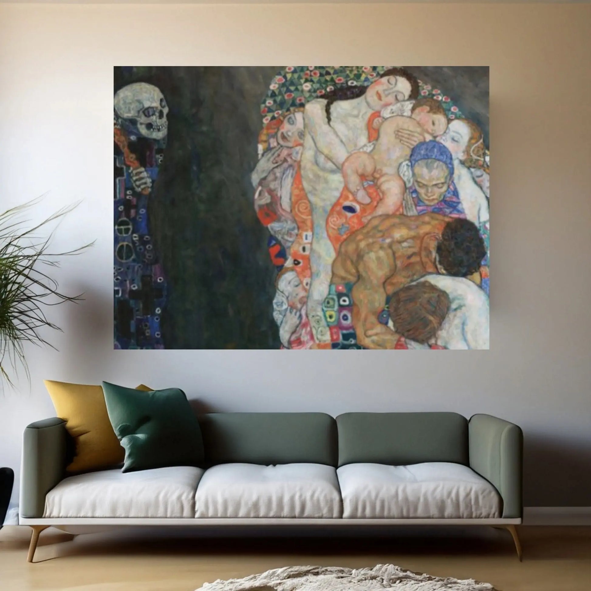 Gustav Klimt, Death And Life, Modern Abstract Art, Home Decor, Klimt Print Death And Life - Y Canvas