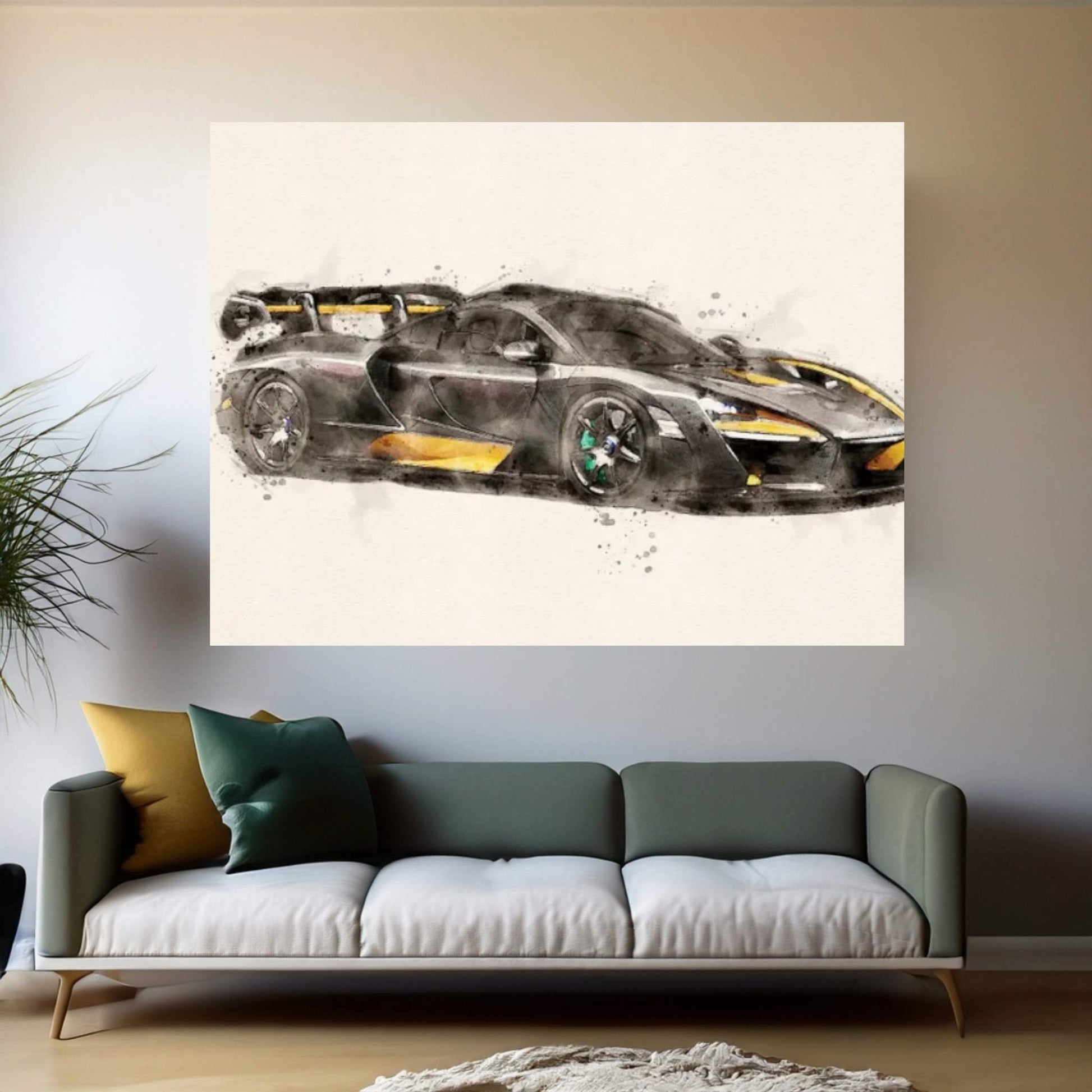 McLaren Senna Carbon Canvas Wall Art - Y Canvas