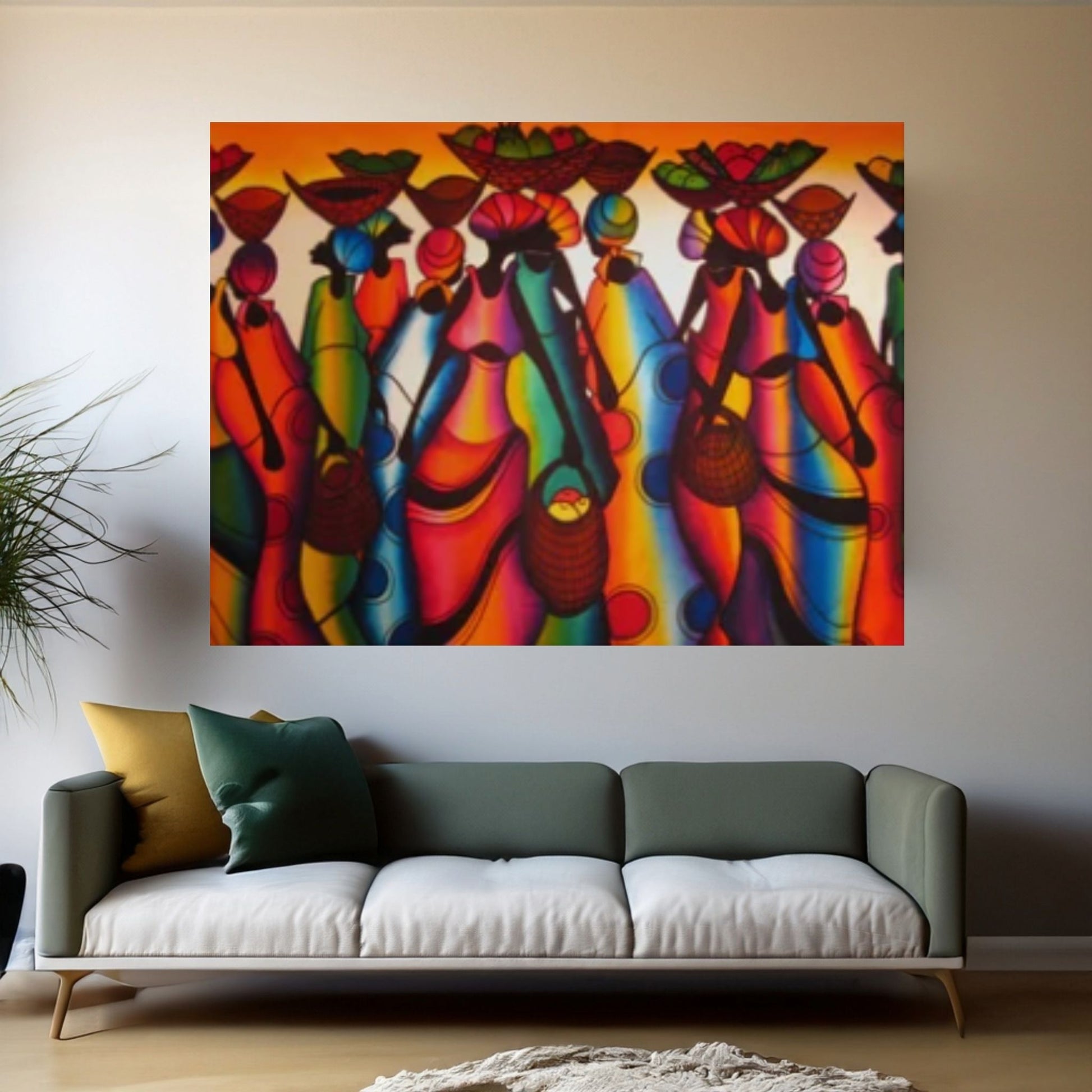 African Wall Art | Abstract African art | Canvas Wall Art ,Abstract Canvas Art - Y Canvas