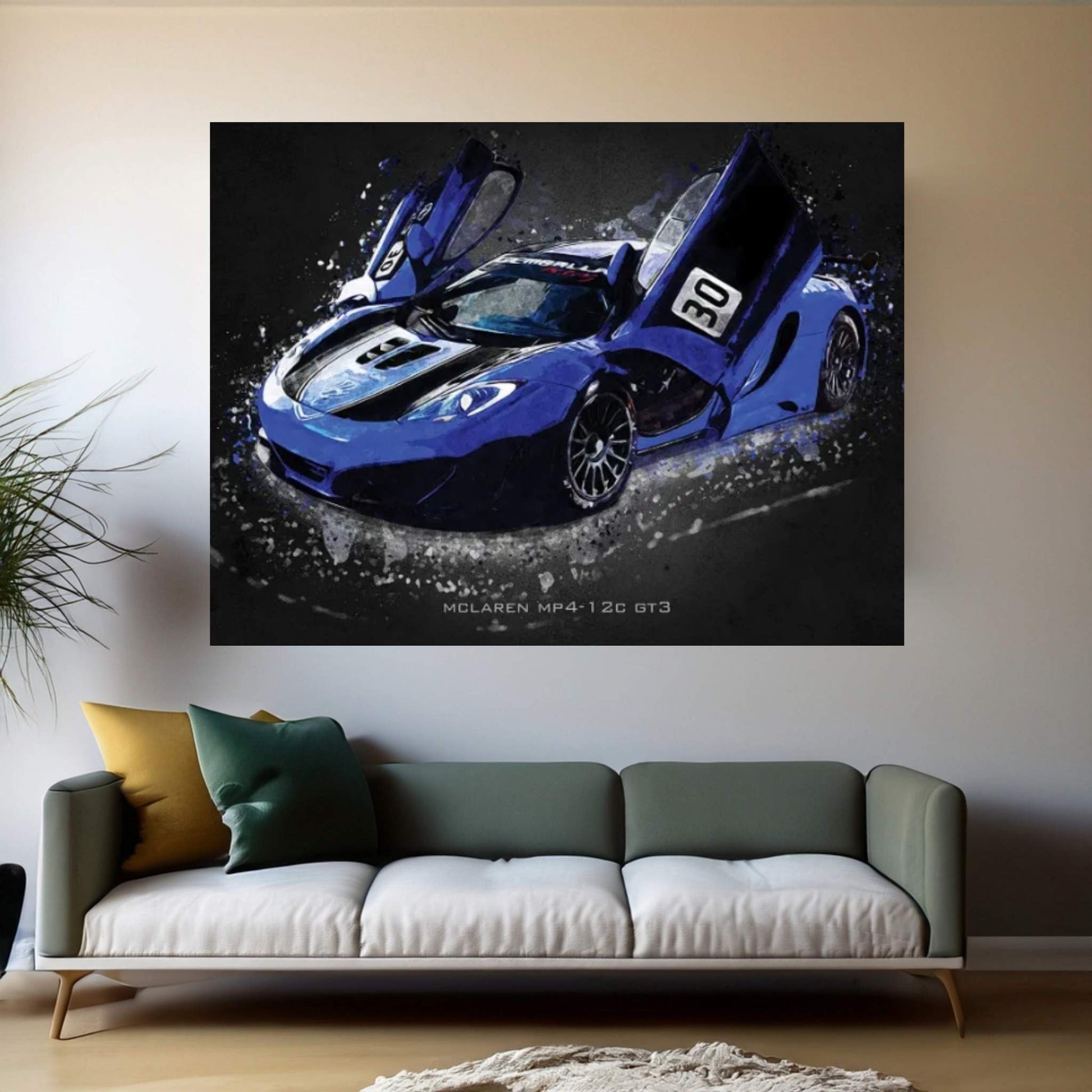 Mclaren MP4-12C GT3 Canvas Wall Art - Y Canvas
