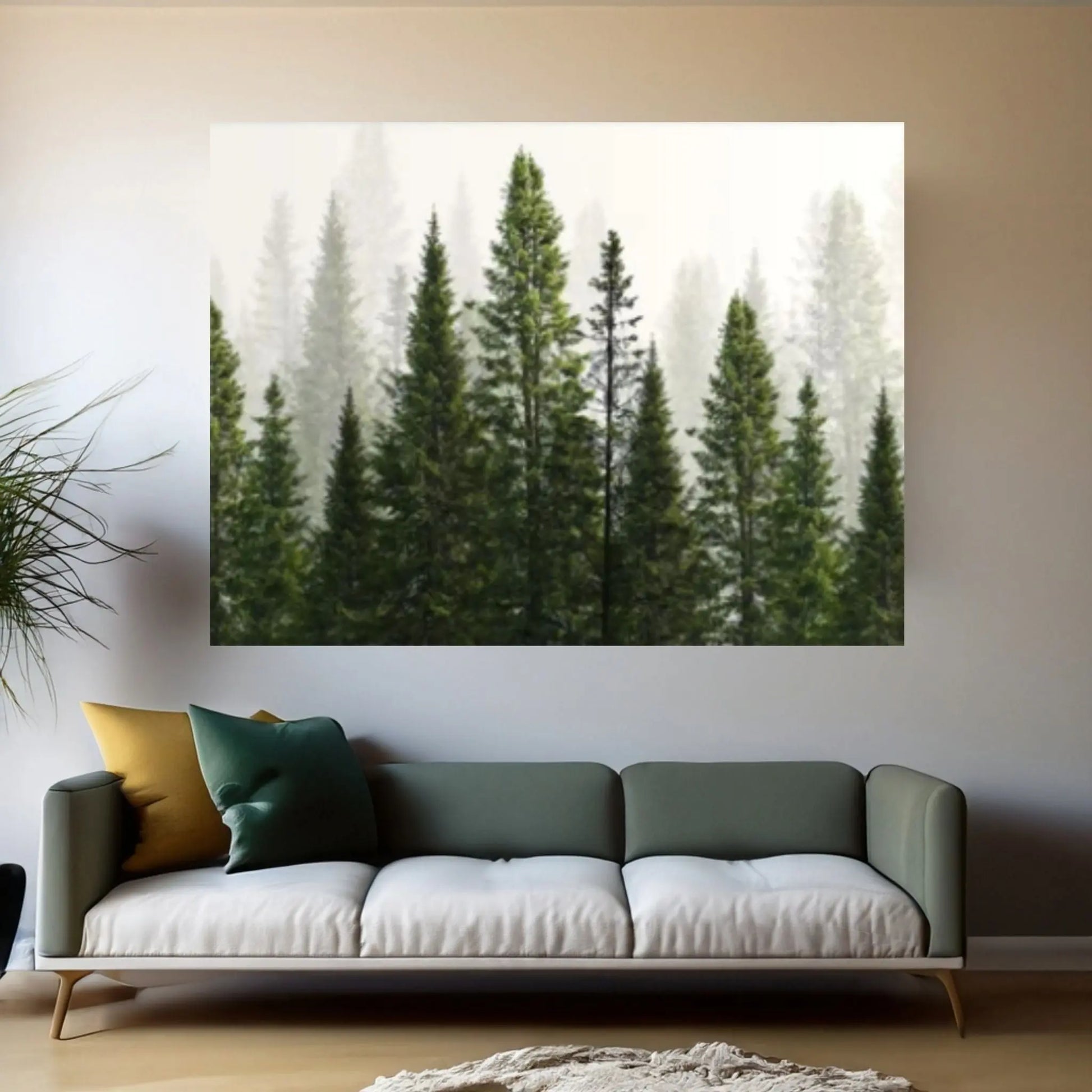 Forest Tree Print Forest Trees Canvas Wall Art,Forest Tree Wall Art Forest Canvas Wall Art Nature Art Canvas Art Forest Print - Y Canvas