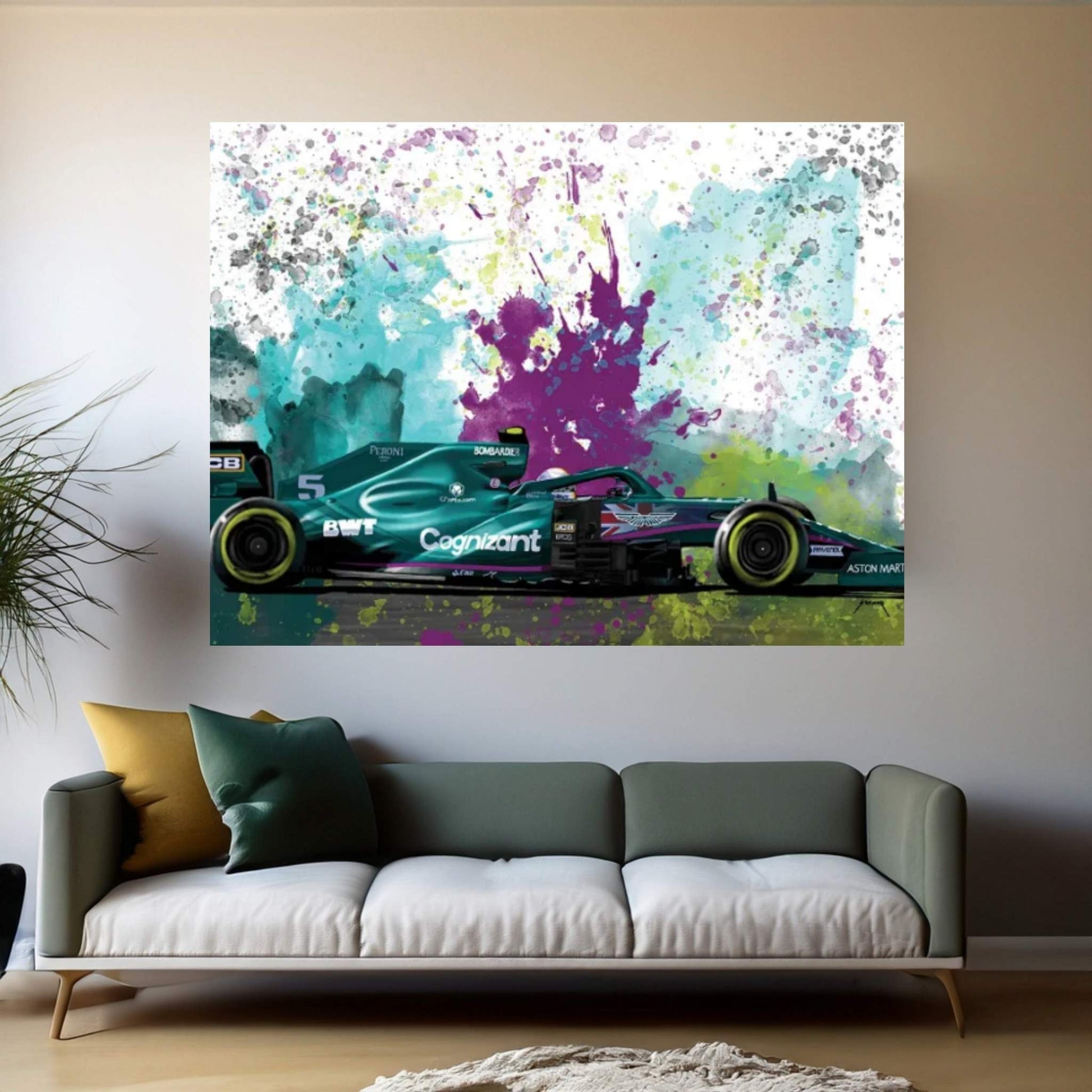 Russel's Racecar Canvas Wall Art - Y Canvas