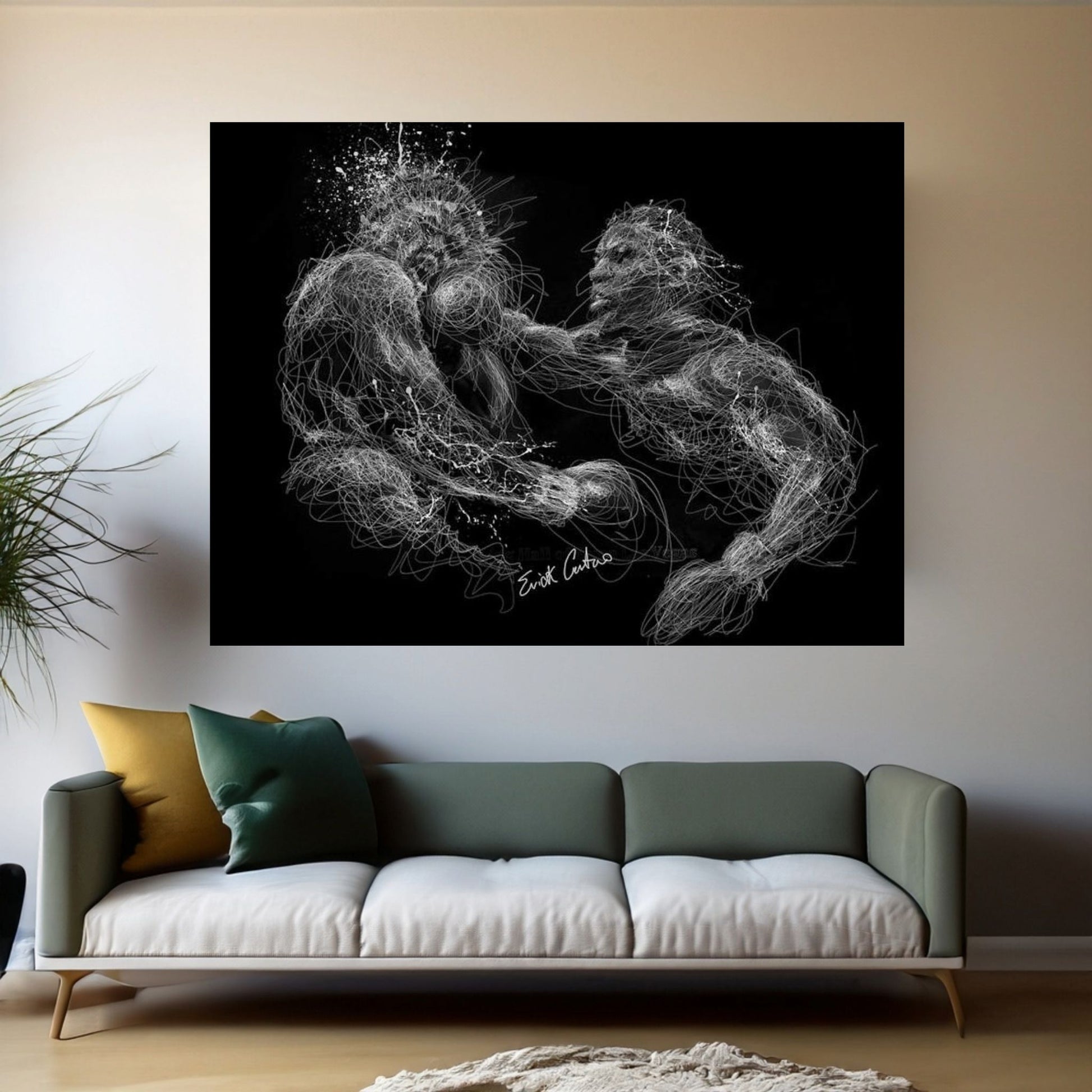 Mike Power Canvas Wall Art - Y Canvas