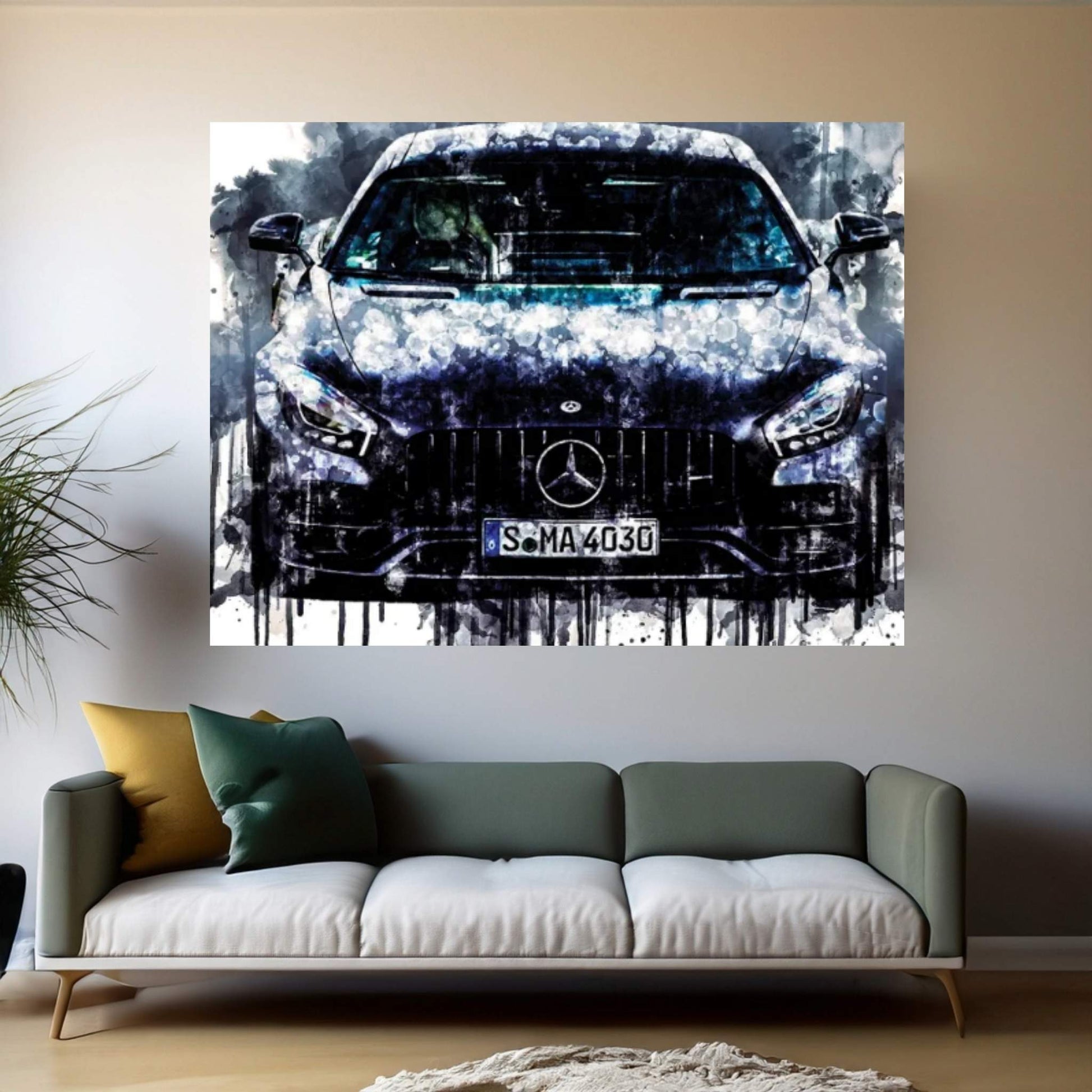 2017 Mercedes AMG GT C Edition L Canvas Wall Art - Y Canvas