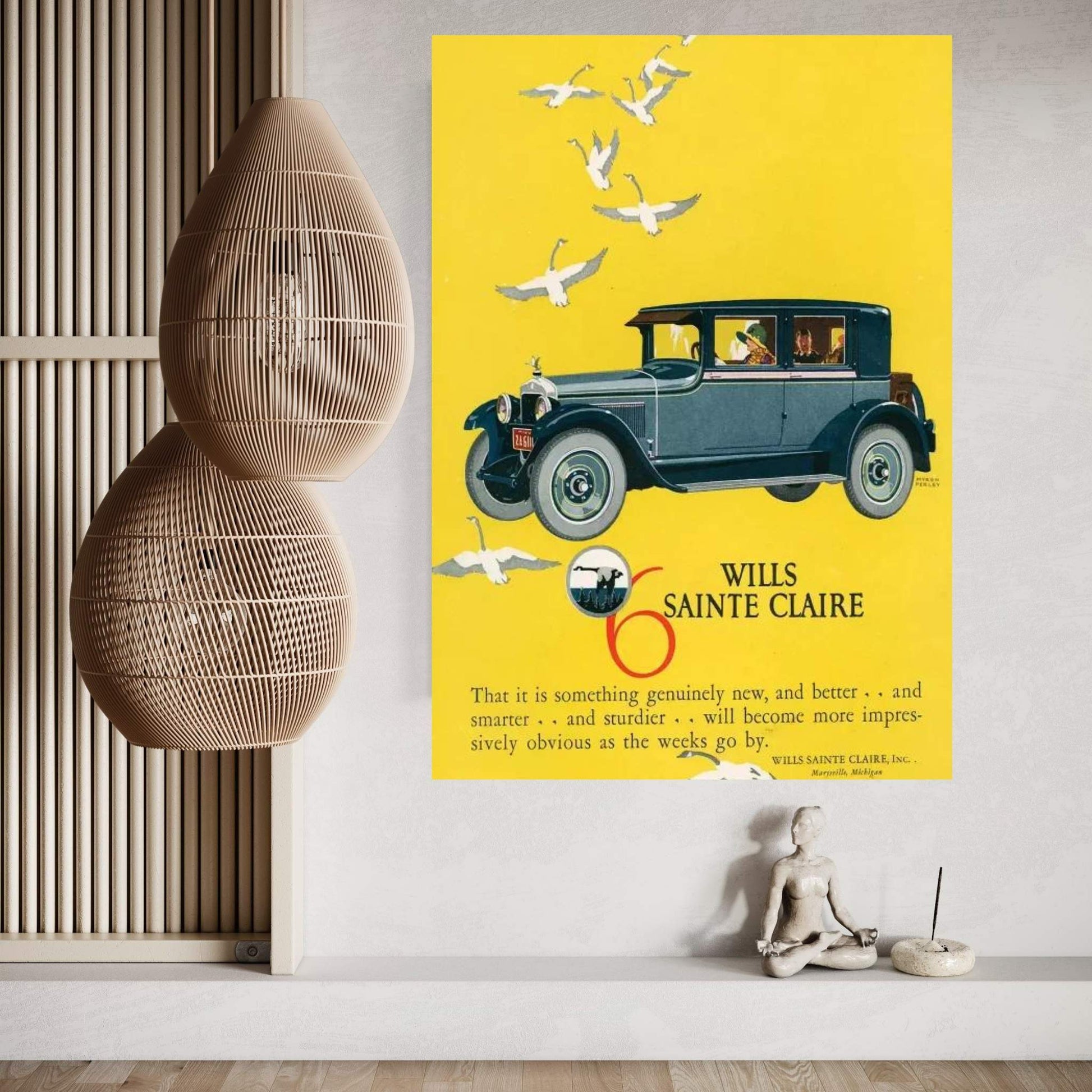 1925 Wills-SainteClaire Magazine Advert Canvas Wall Art - Y Canvas