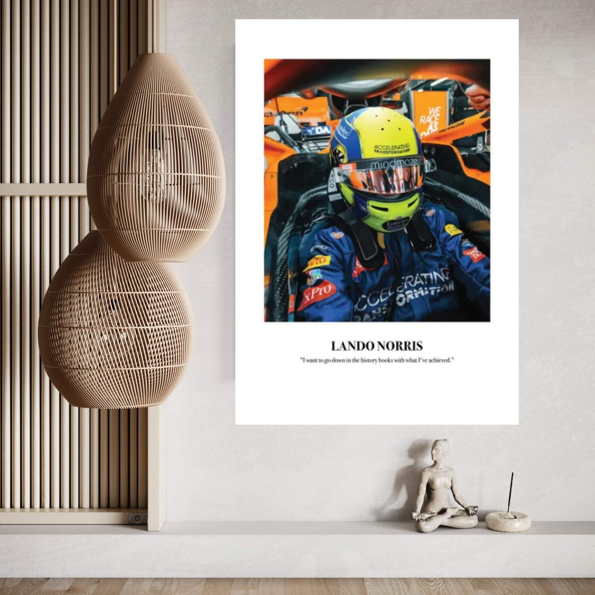 Lando Norris Cockpit Canvas Wall Art - Y Canvas