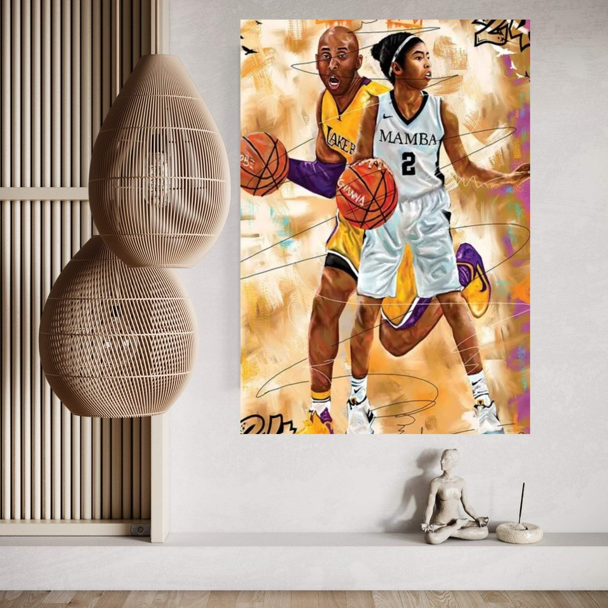 Kobe X Gigi Canvas Wall Art - Y Canvas