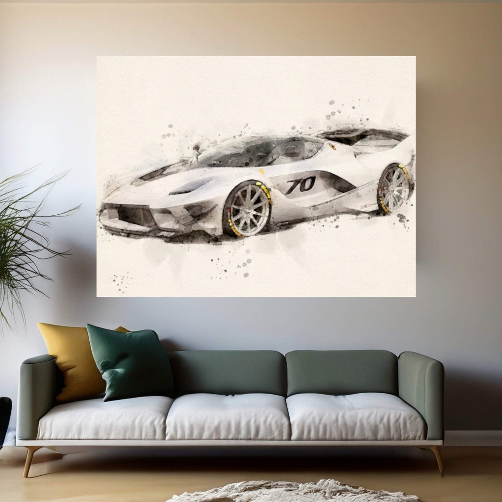 Ferrari FXX Evo Canvas Wall Art - Y Canvas