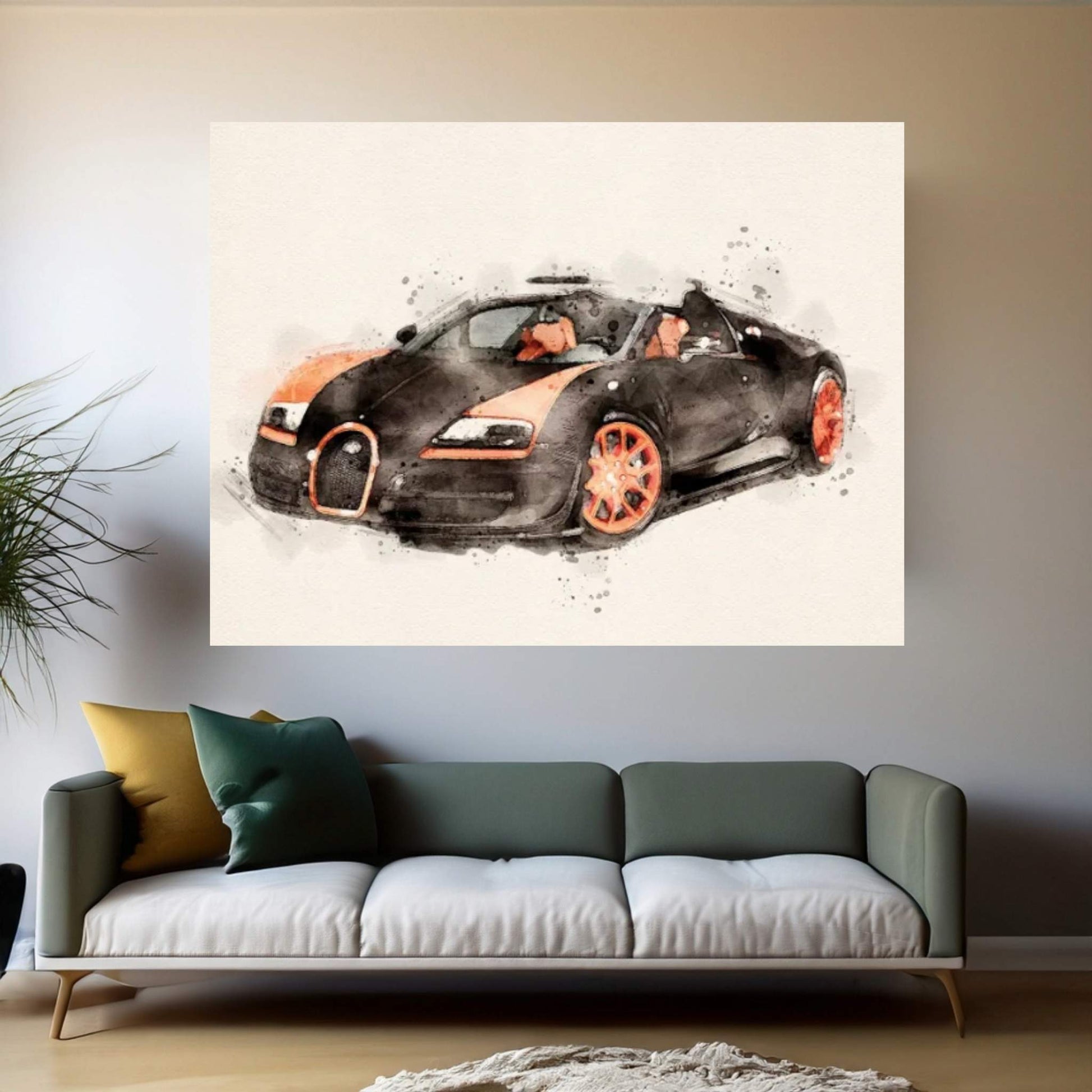Bugatti Veyron II Canvas Wall Art - Y Canvas