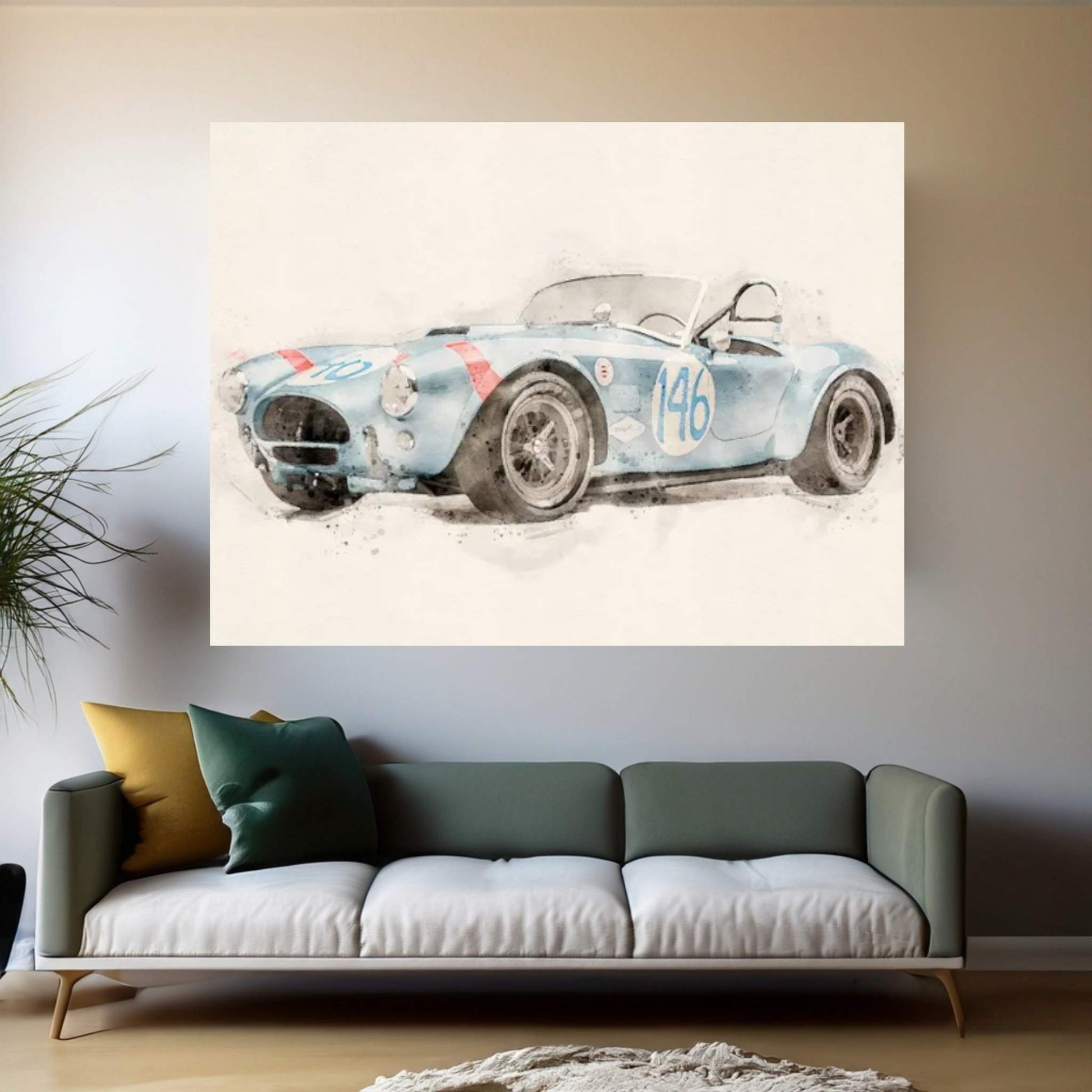 Shelby Super V II Canvas Wall Art - Y Canvas