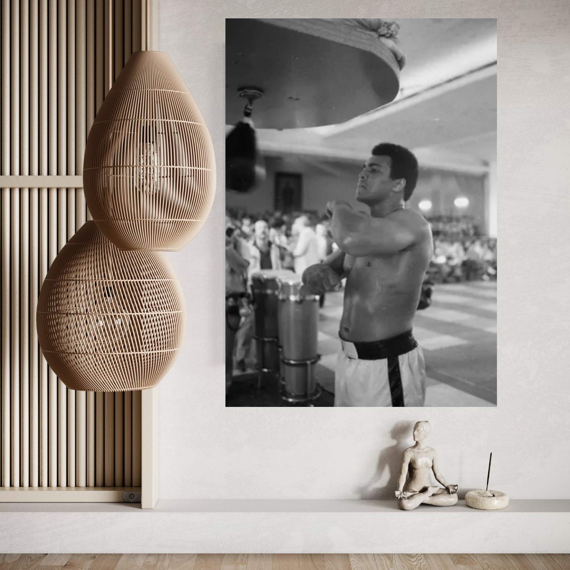 Speed Bag Work At Rumble In The Jungle™ Training Session V Canvas Wall Art - Y Canvas
