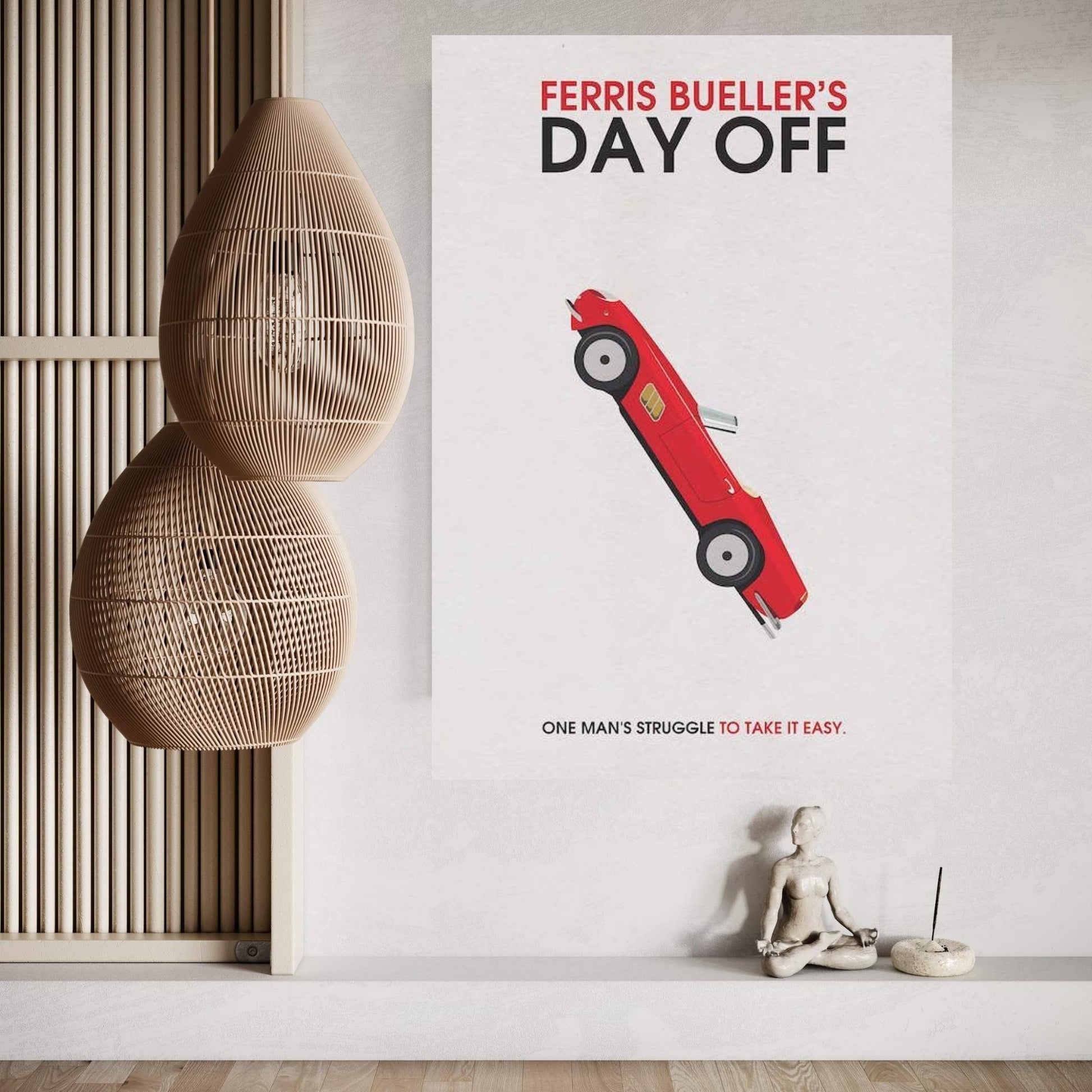 Ferris Bueller's Day Off Alternative Minimalist Poster Canvas Wall Art - Y Canvas
