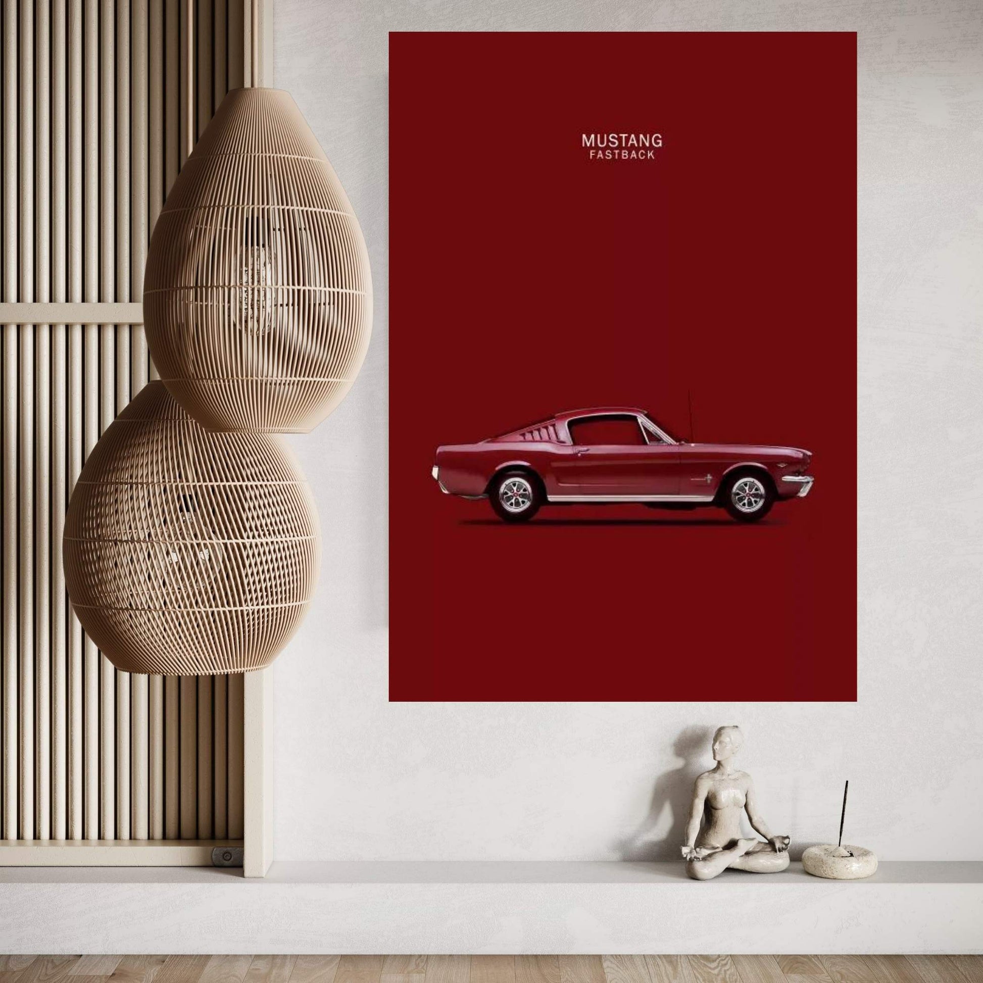 1965 Ford Mustang Fastback Canvas Wall Art - Y Canvas