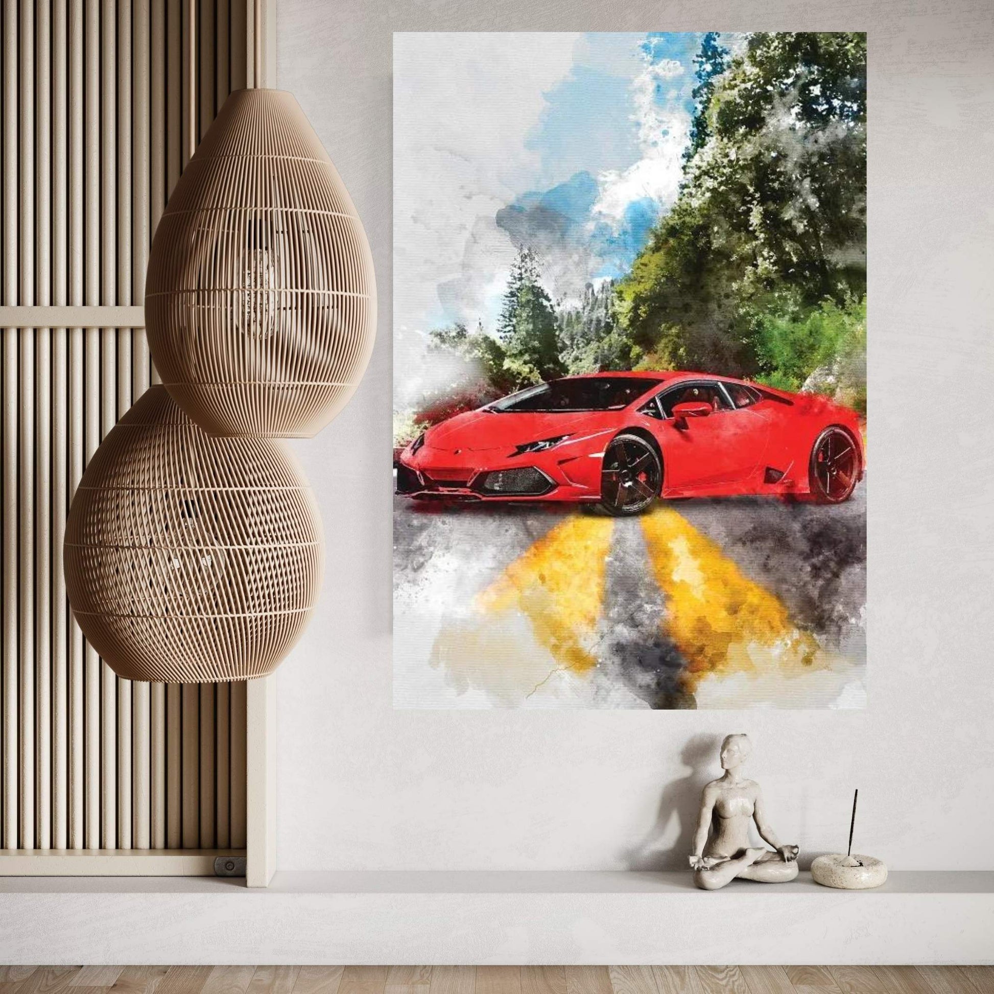 Lamborghiri Huracan Canvas Wall Art - Y Canvas