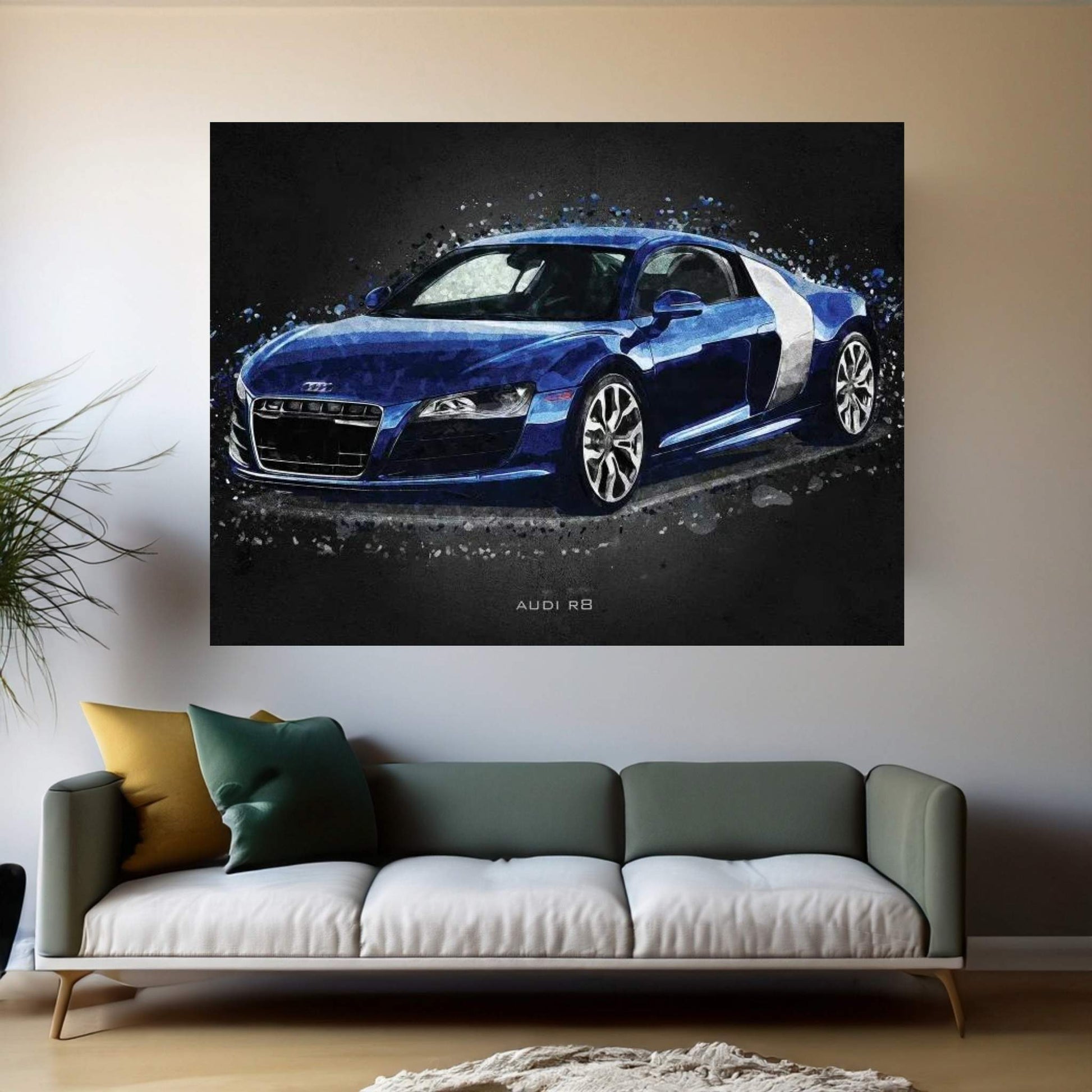 Audi R8 Acrylic Canvas Wall Art - Y Canvas