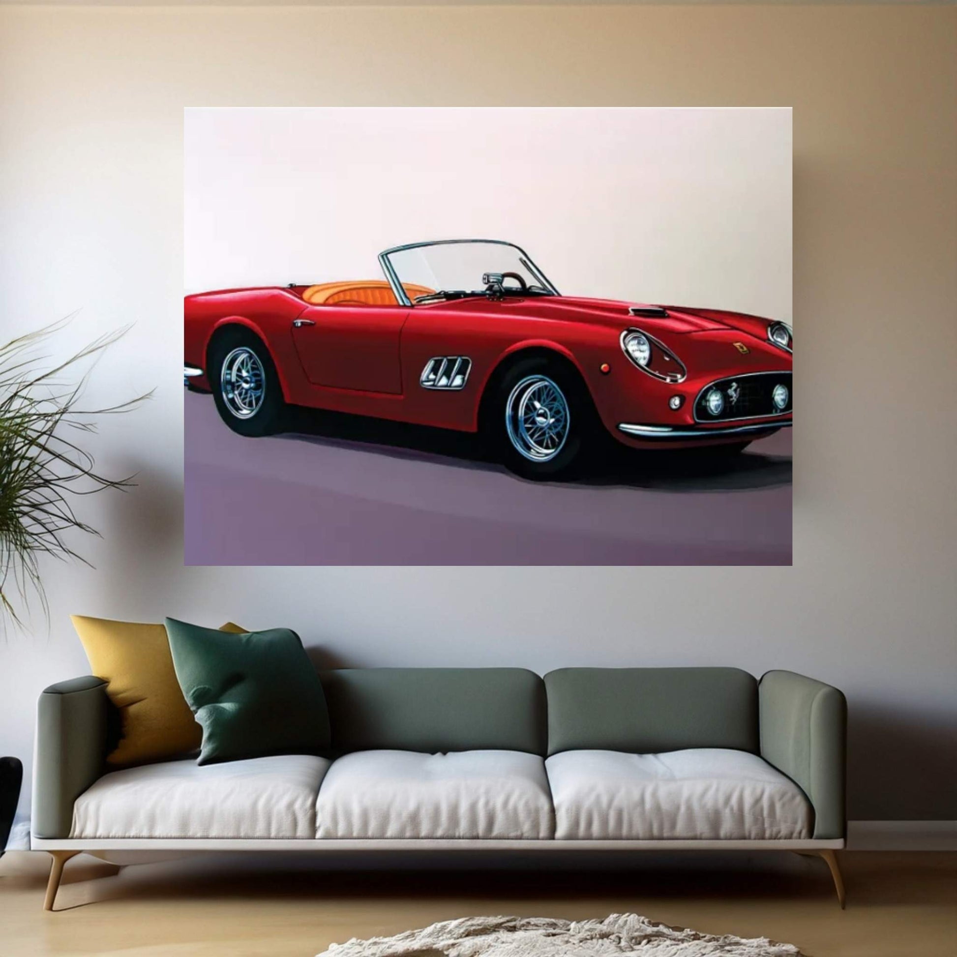 Ferrari Canvas Wall Art - Y Canvas