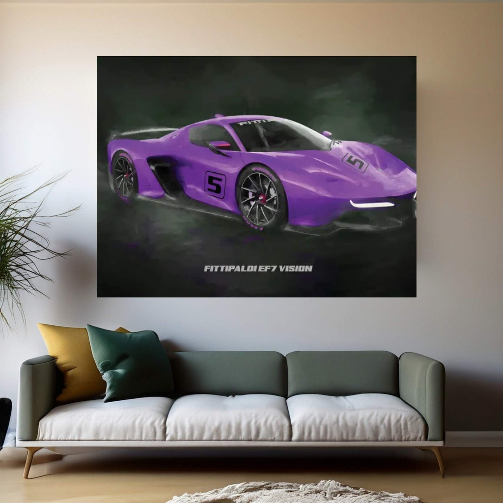 Fittipaldi EF7 Vision sports car Canvas Wall Art - Y Canvas