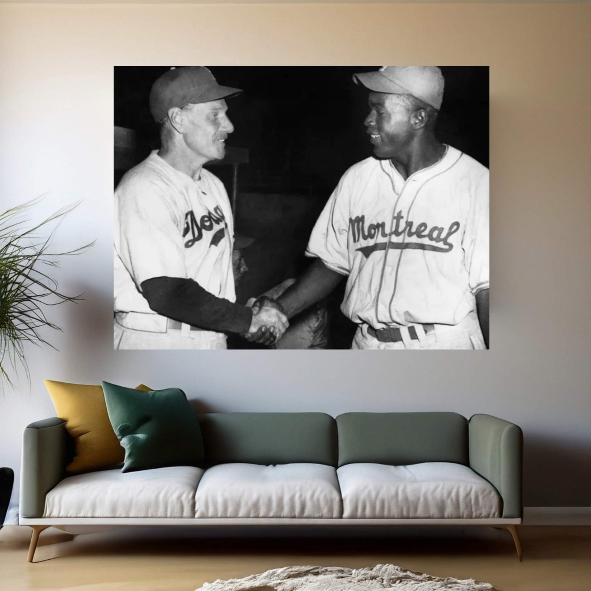 Jackie Robinson (1919-1972) Canvas Wall Art - Y Canvas