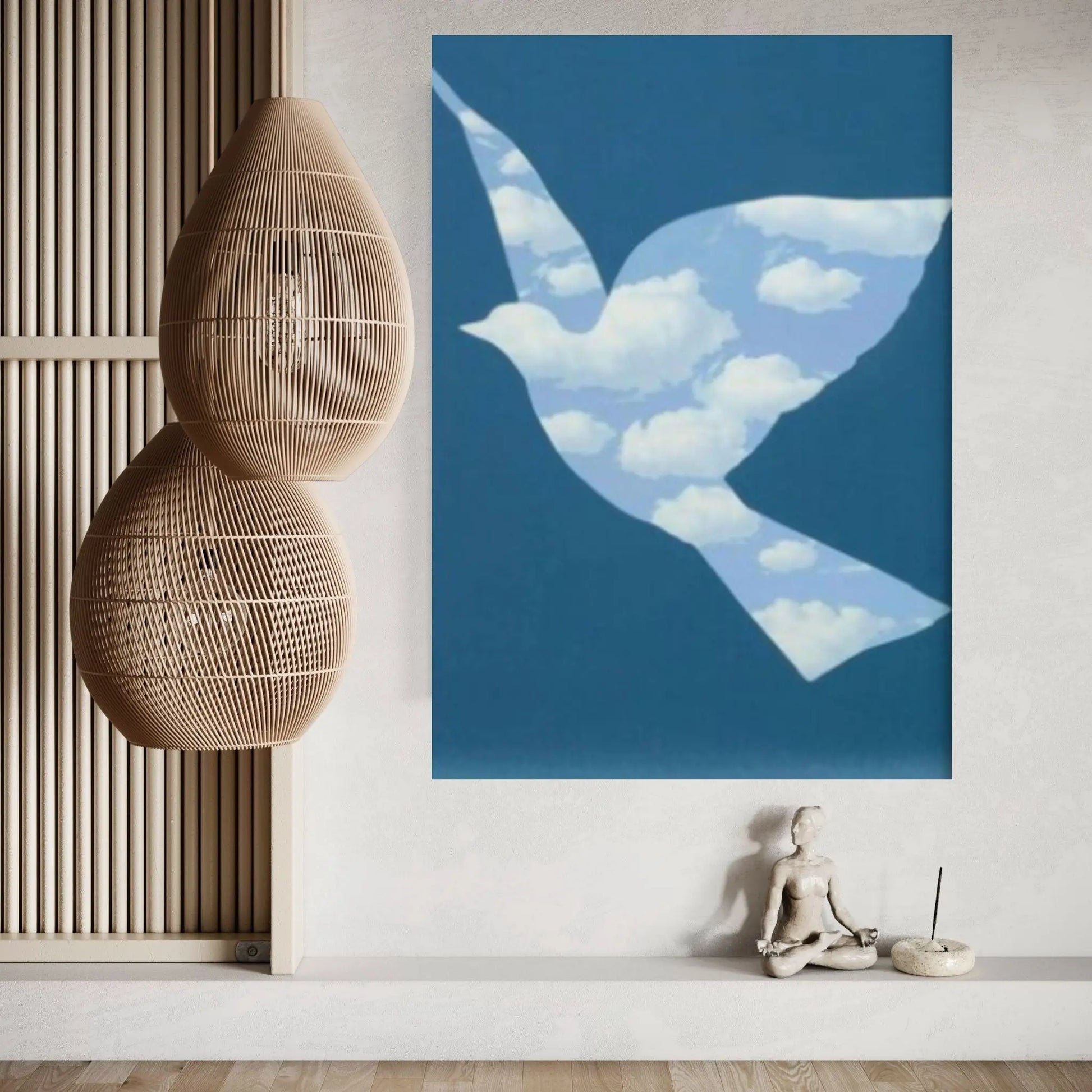 Rene Magritte Sky Bird Canvas Wall Art Poster, Reproduced Wall Decor Print - Y Canvas