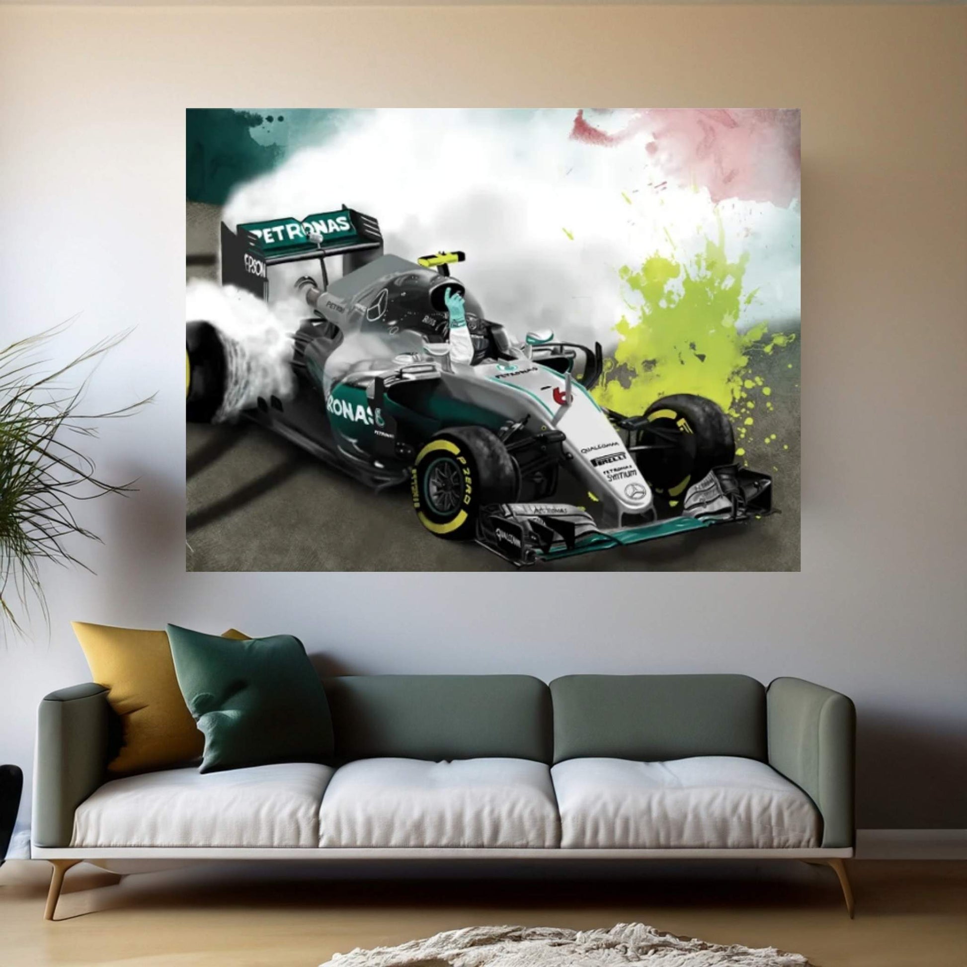 Nico Rosberg Title Win Canvas Wall Art - Y Canvas