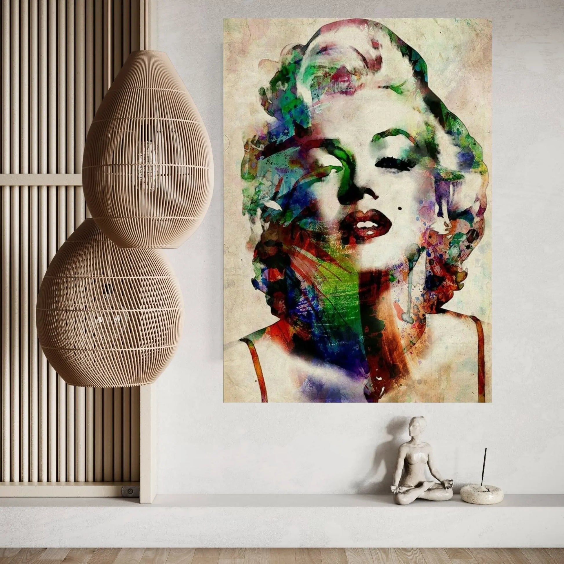 Watercolor Marilyn Monroe Canvas Wall Art - Y Canvas