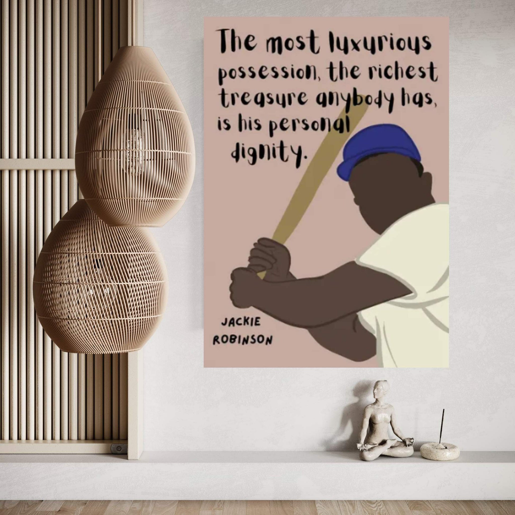 Jackie Robinson Quote Canvas Wall Art - Y Canvas