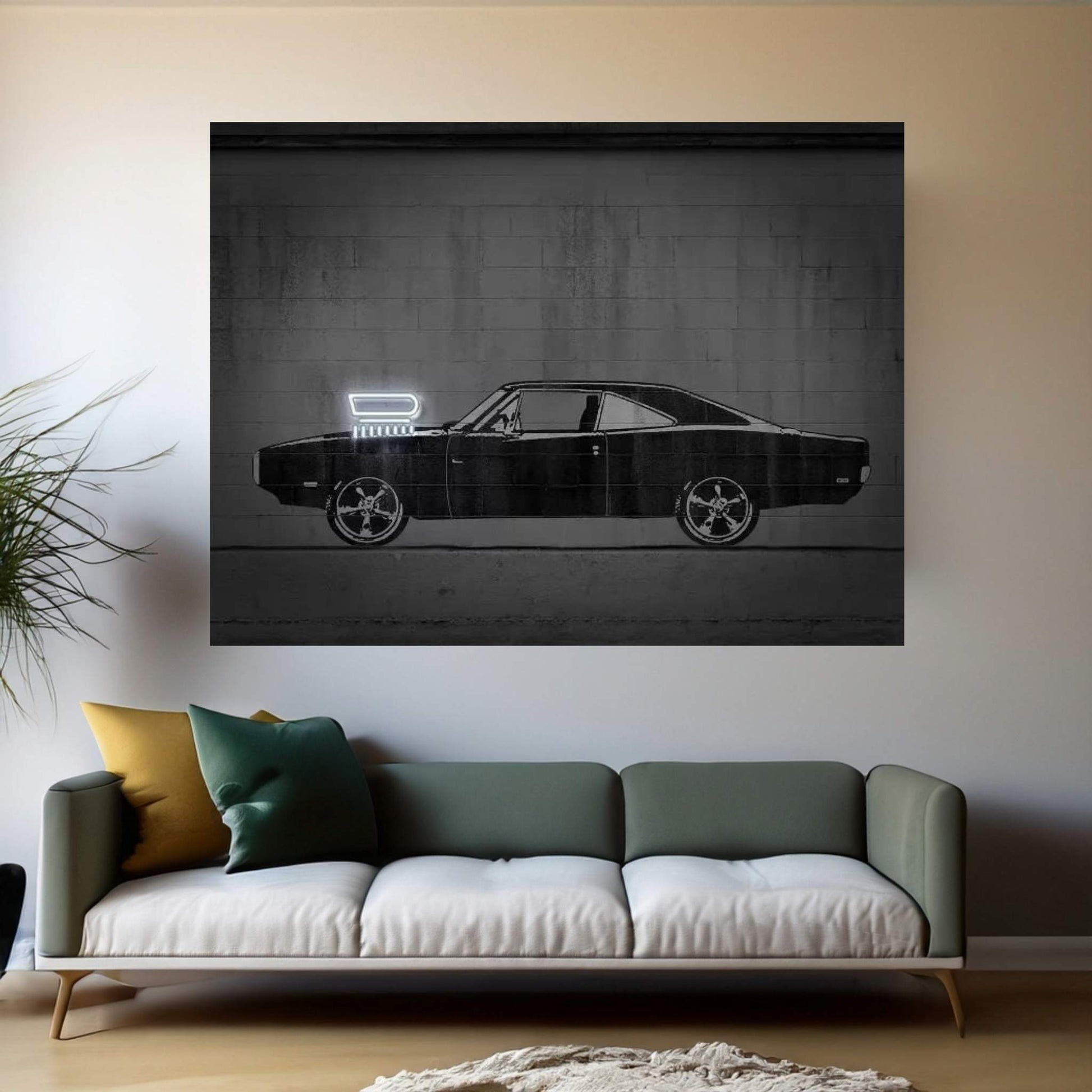 Charger Canvas Wall Art - Y Canvas