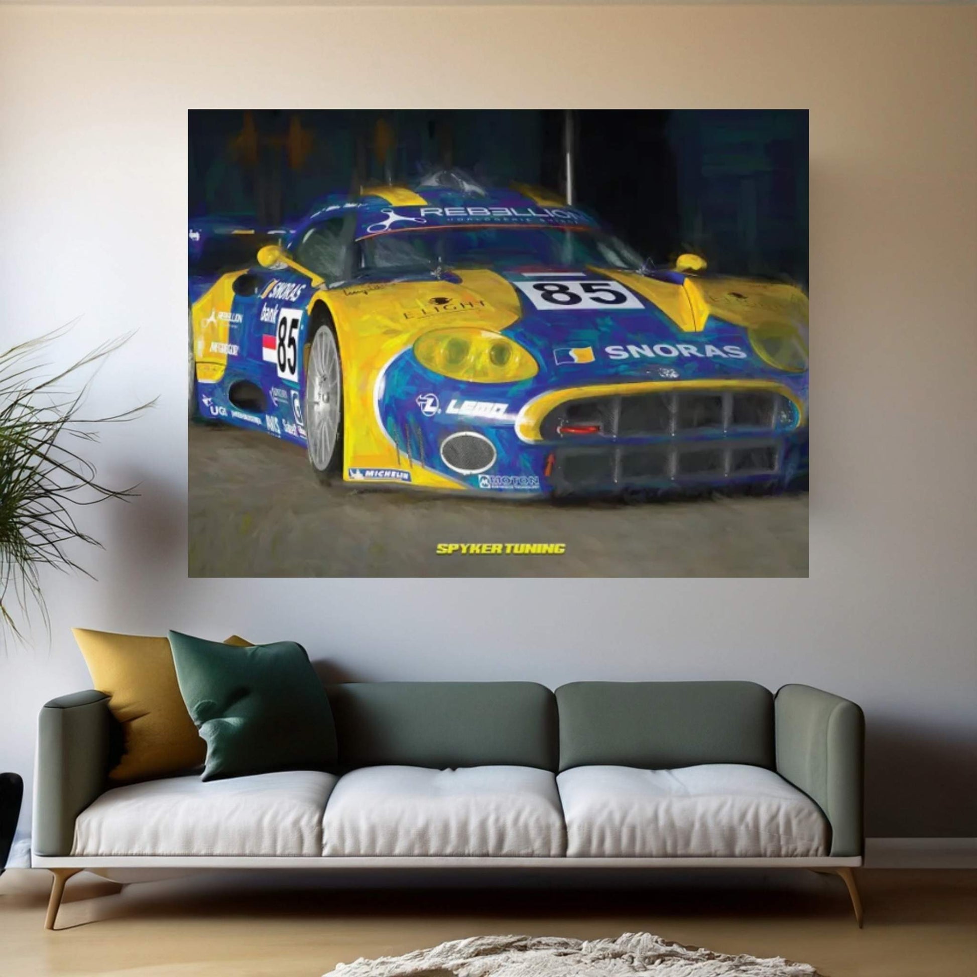 Spyker Tuning In Watercolor Canvas Wall Art - Y Canvas