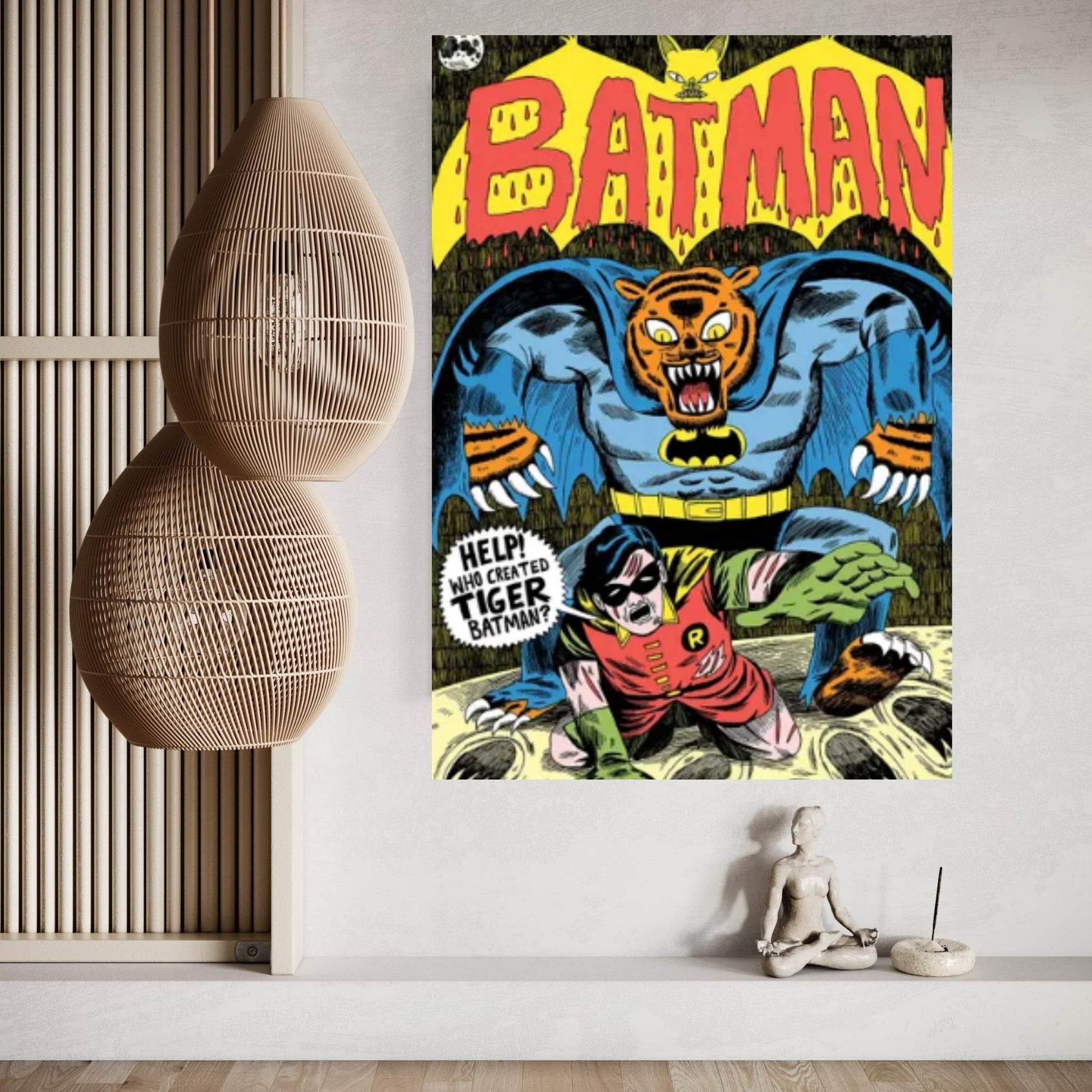 Tiger Batman Canvas Wall Art - Y Canvas