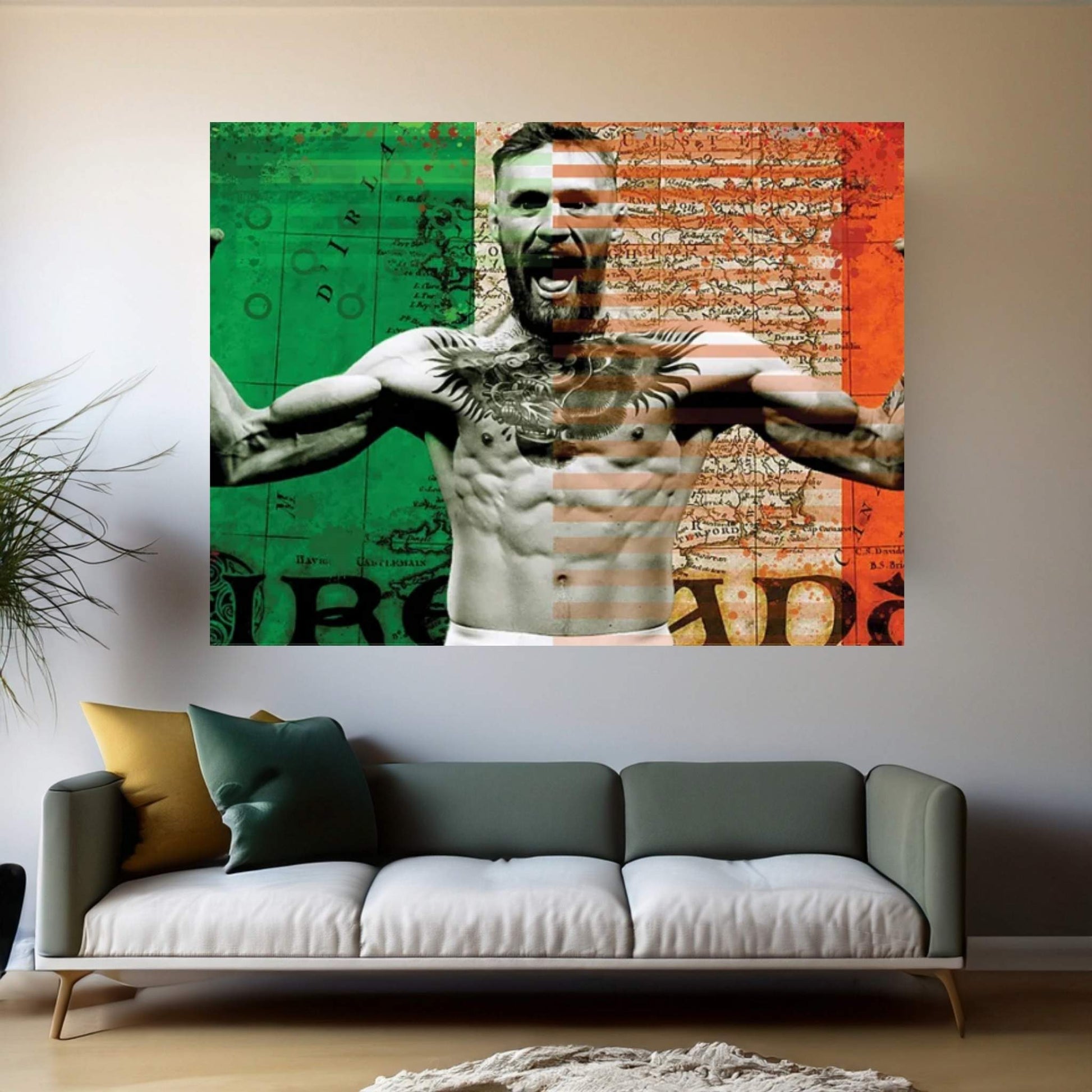 Ireland Flag Mcgregor Canvas Wall Art - Y Canvas