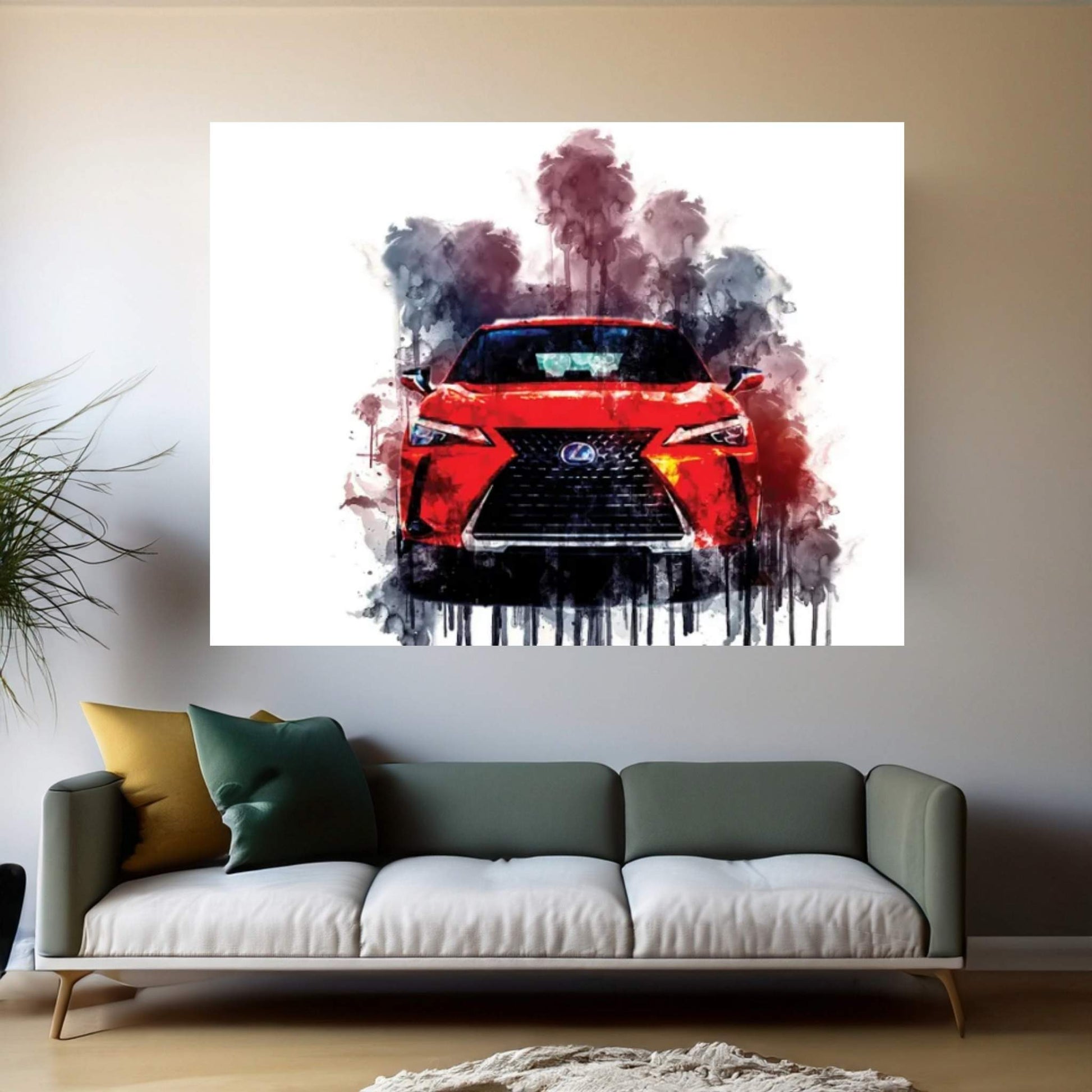 Car 2019 Lexus UX 250h Canvas Wall Art - Y Canvas