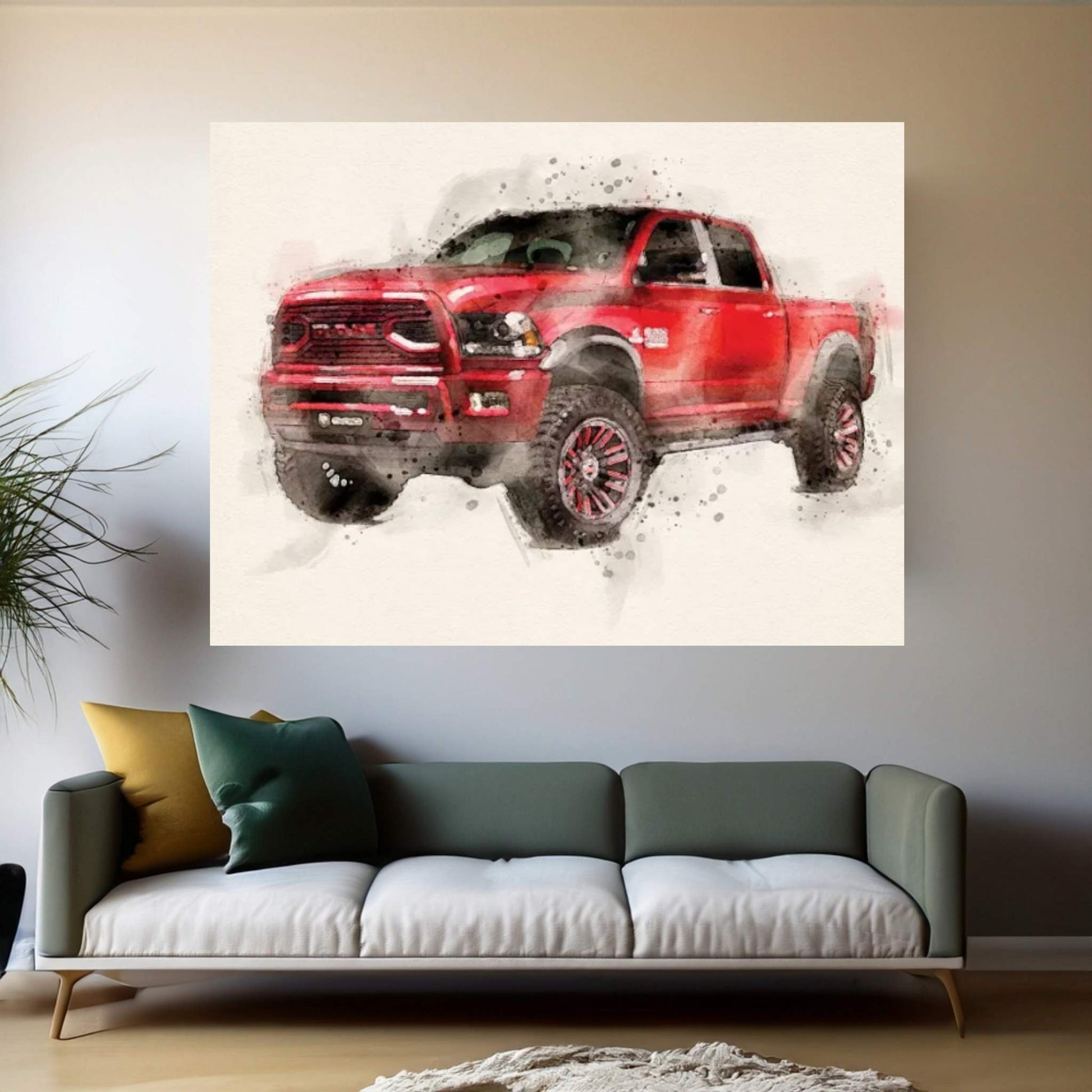 Dodge Ram II Canvas Wall Art - Y Canvas