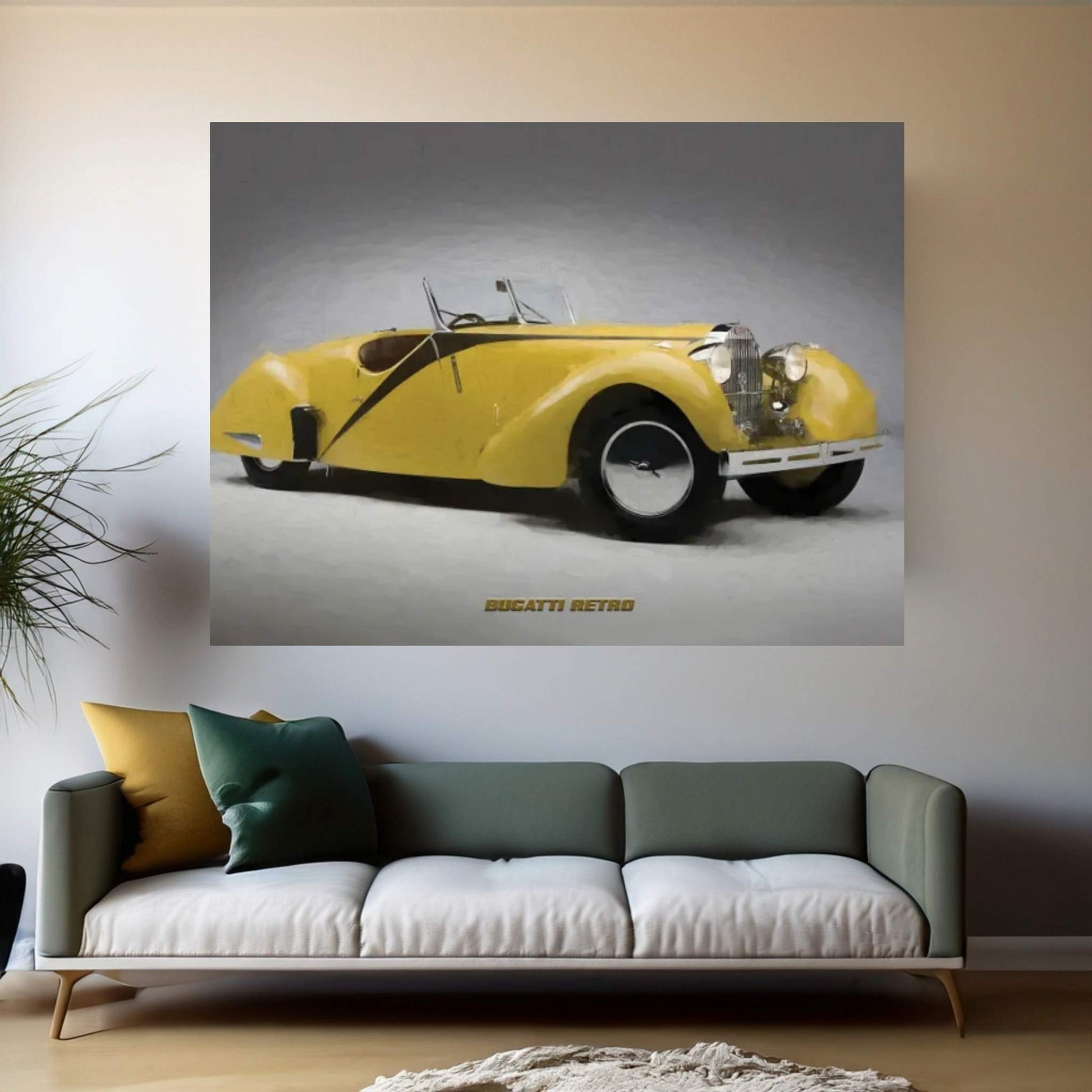 Bugatti Retro Canvas Wall Art - Y Canvas