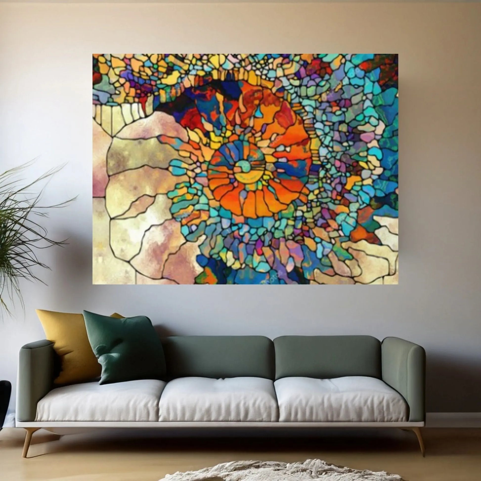 Large Lux Abstract Printing Canvas Print Wall Art, Wall Art Decoration, Christmas Gift - Y Canvas