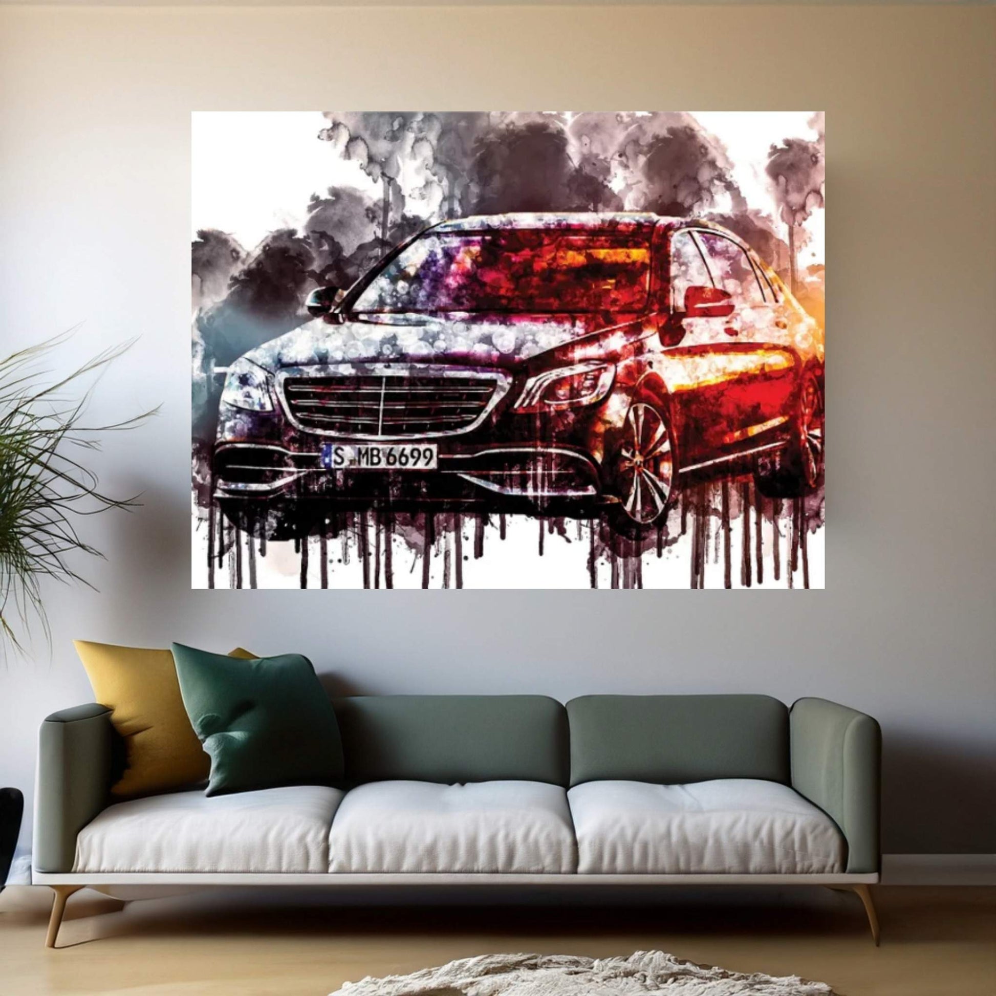 Car 2017 Mercedes Maybach S650 Canvas Wall Art - Y Canvas