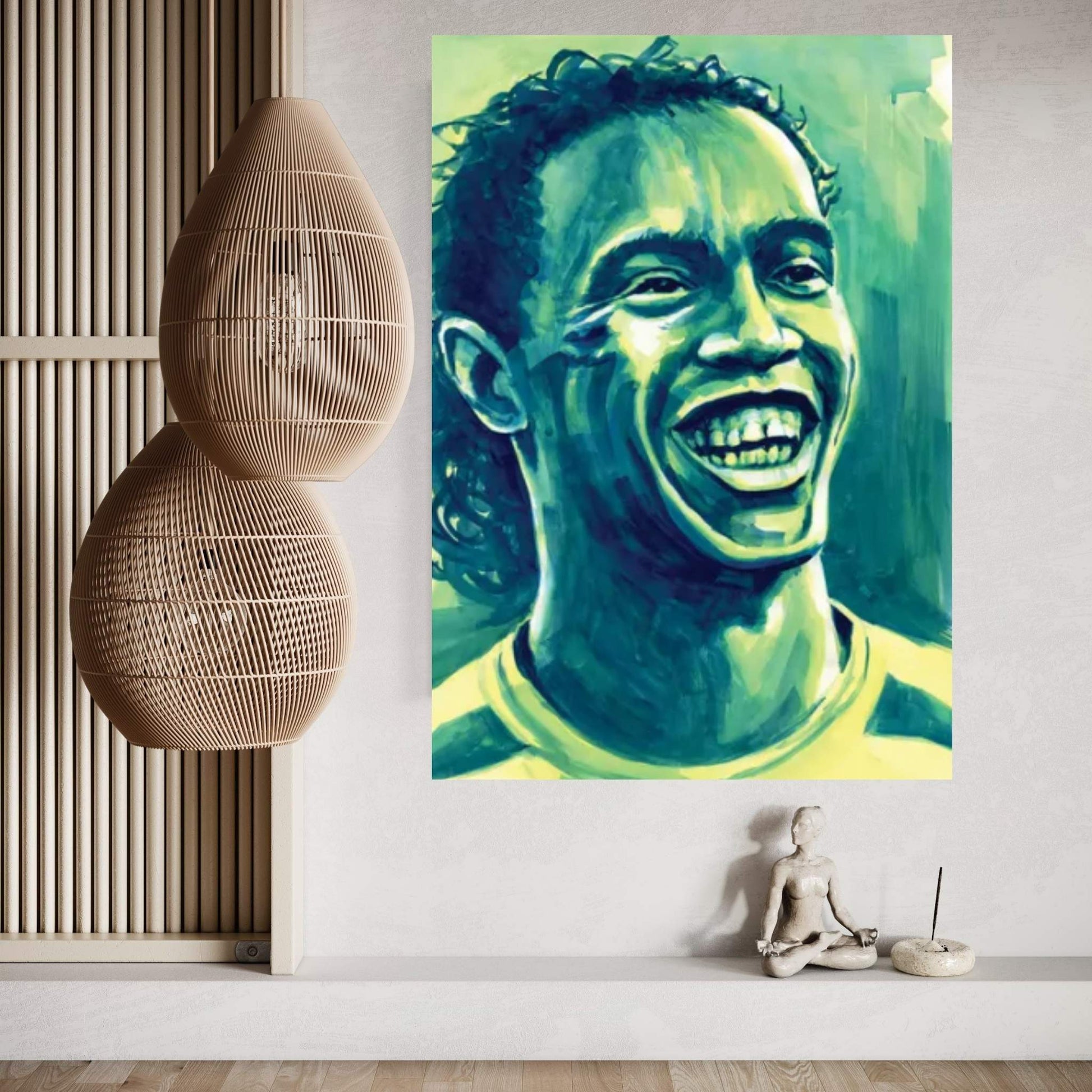 Ronaldinho - 2002 Fifa World Cup Winner Canvas Wall Art - Y Canvas