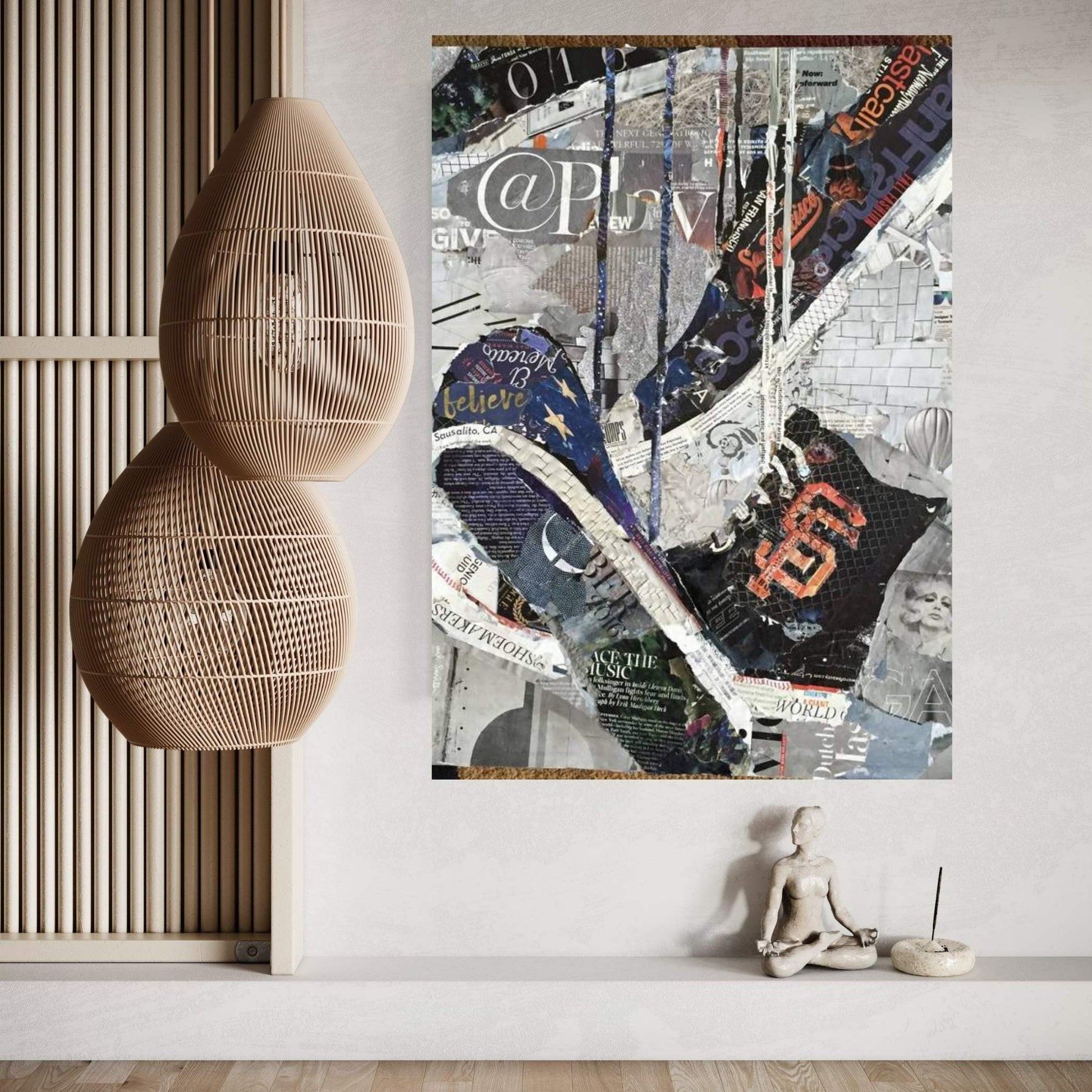 Orange & Black Canvas Wall Art - Y Canvas
