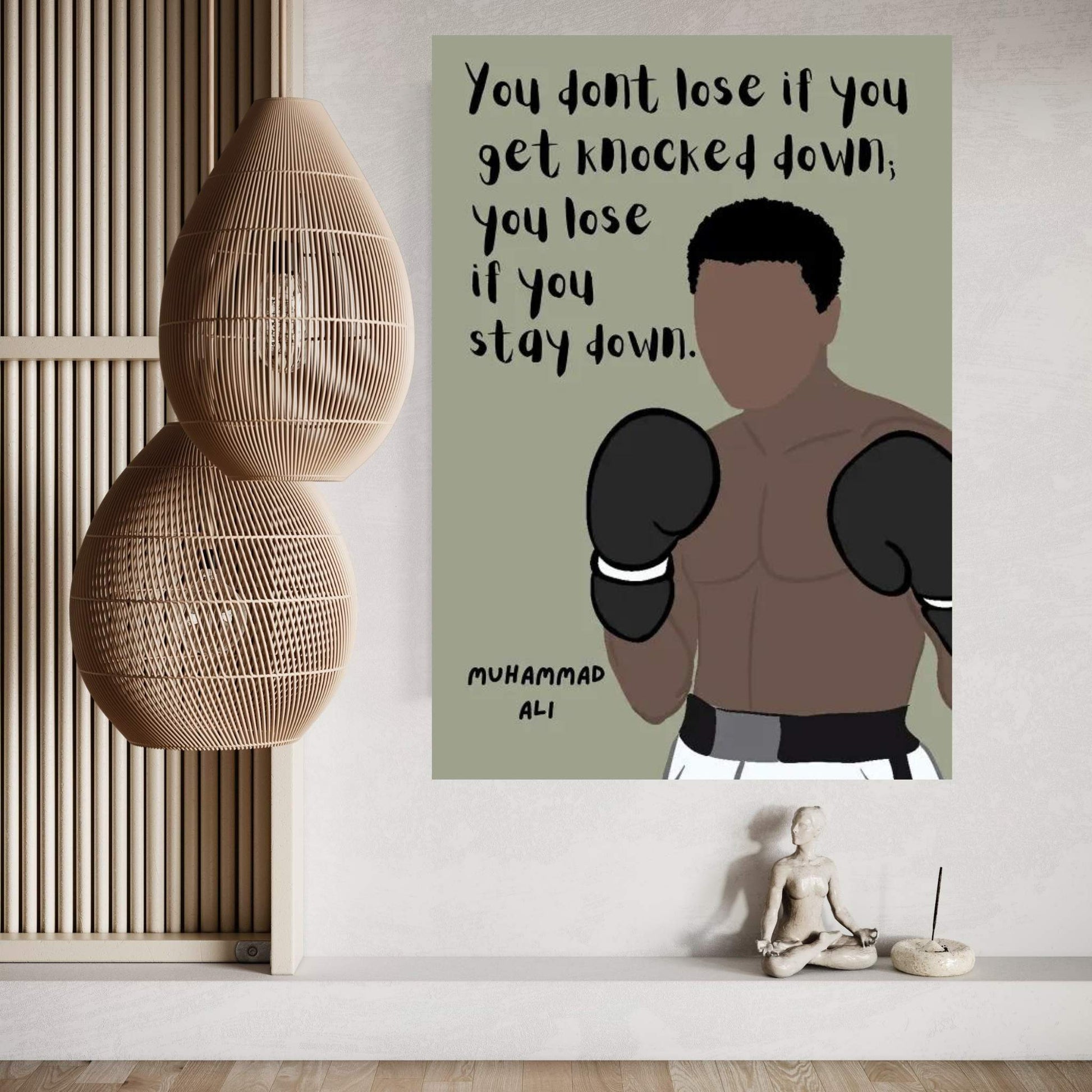 Ali Quote Canvas Wall Art - Y Canvas