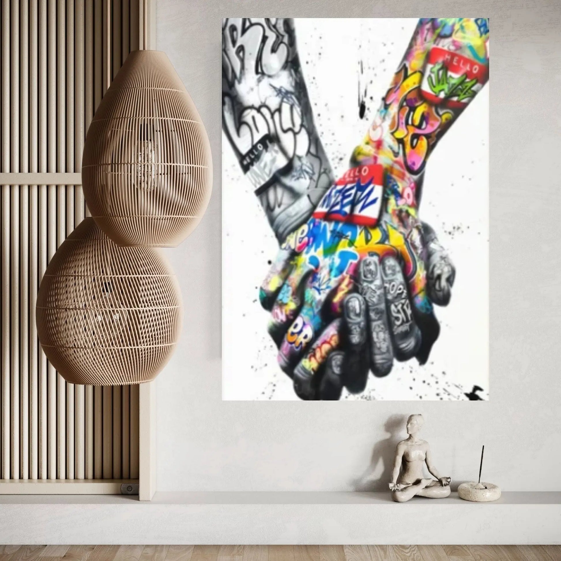 Banksy Canvas Art, Canvas Wall Art Decor, Print Poster Graffiti Wall Art - Y Canvas