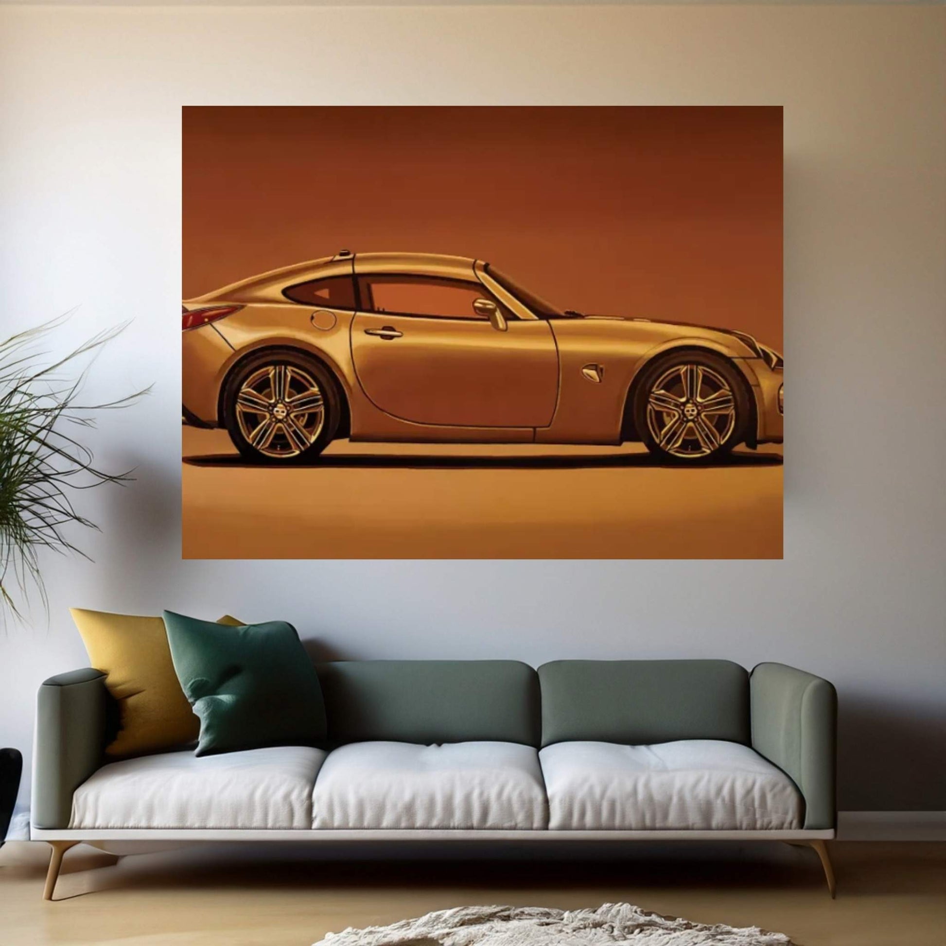 Pontiac Solstice Coupe 2009 Canvas Wall Art - Y Canvas