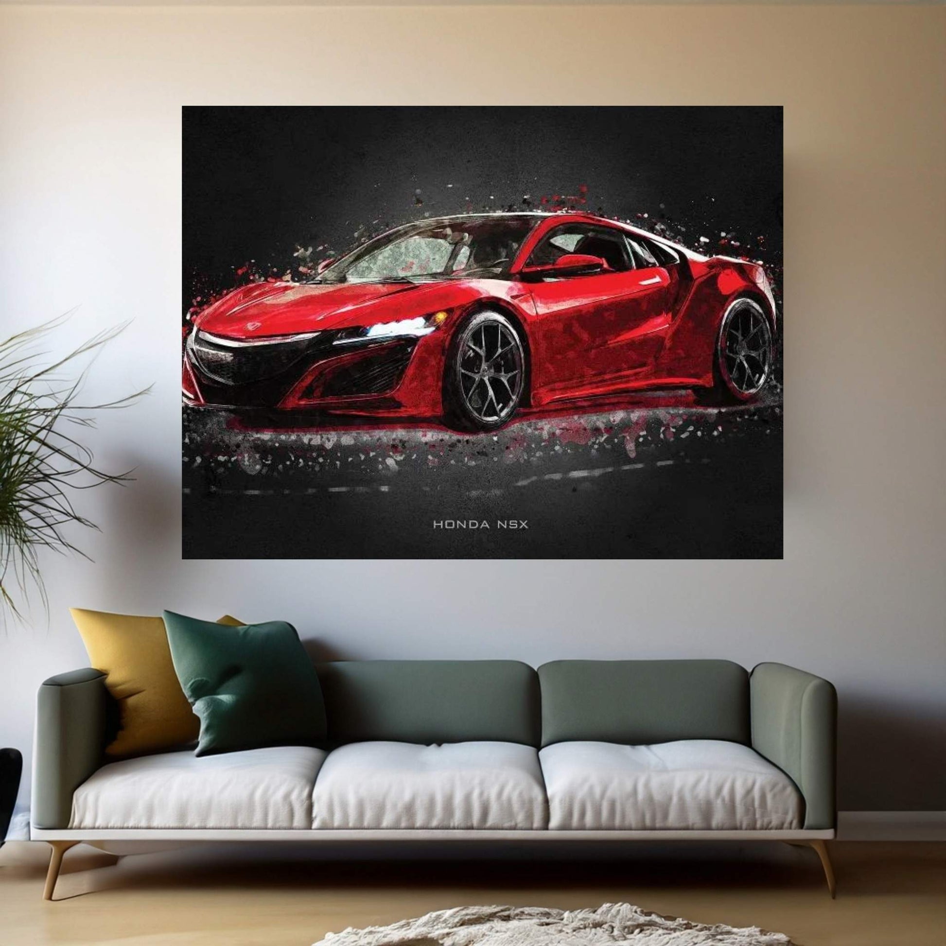 Honda NSX Canvas Wall Art - Y Canvas