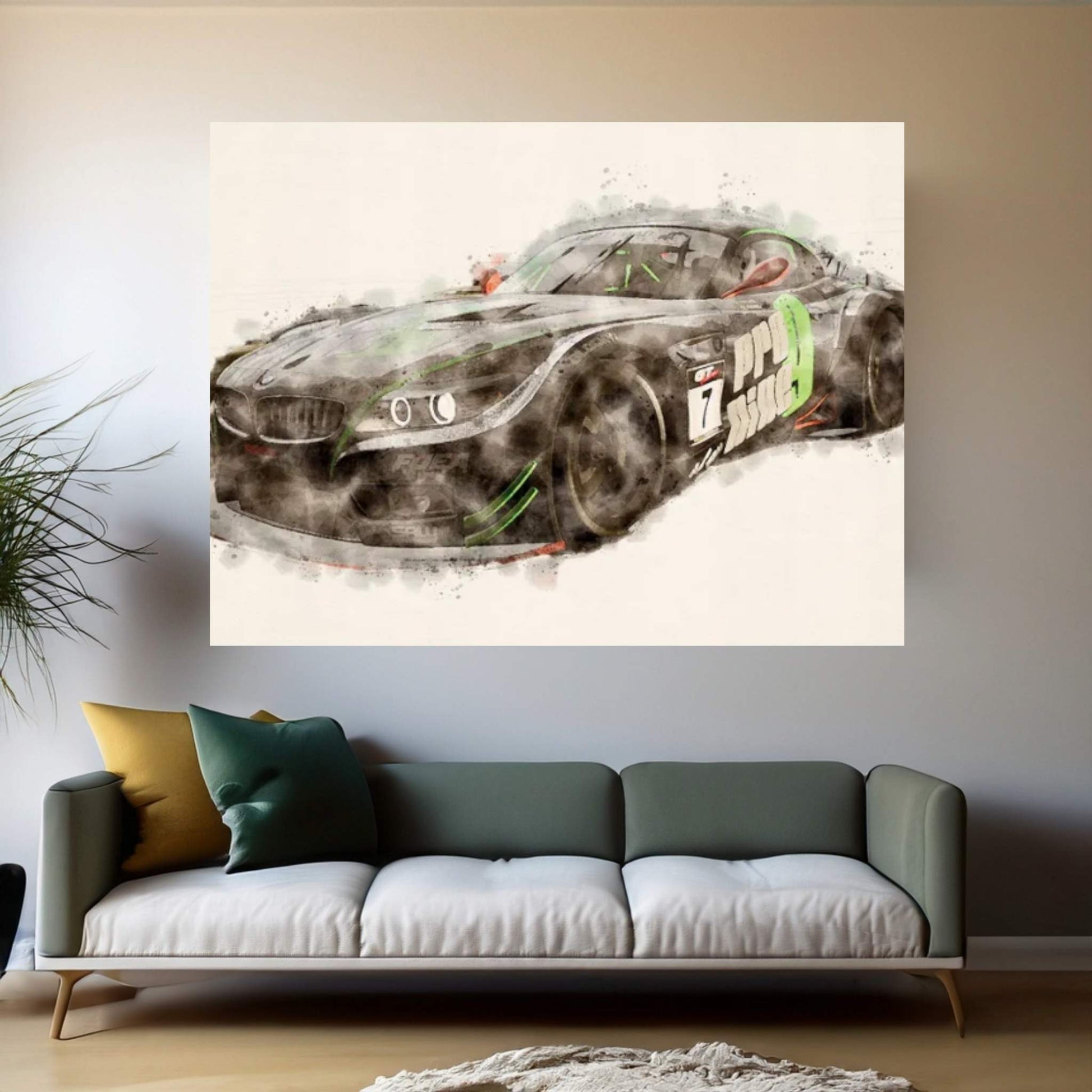 BMW Project CARS Black Canvas Wall Art - Y Canvas