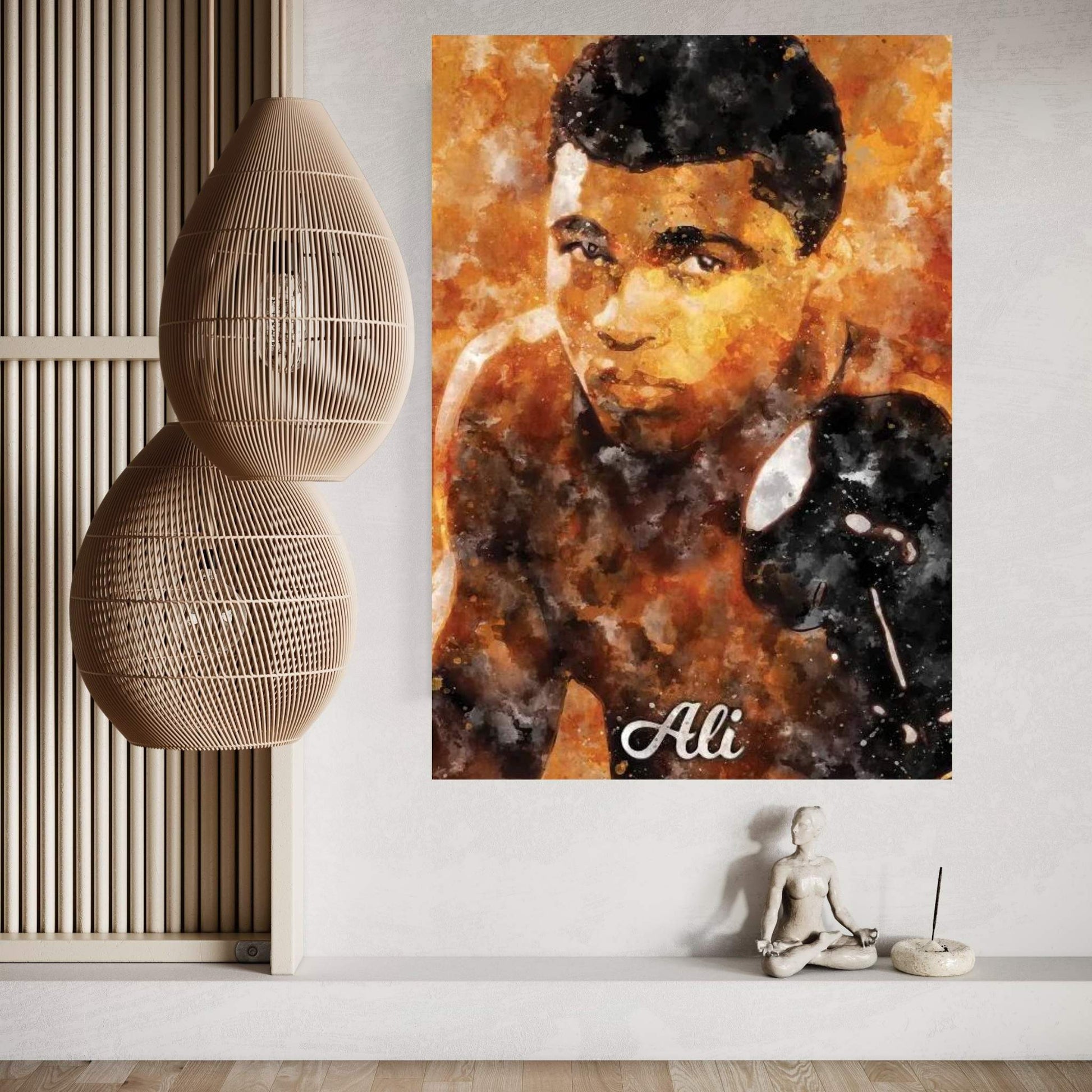 Ali Watercolor Canvas Wall Art - Y Canvas