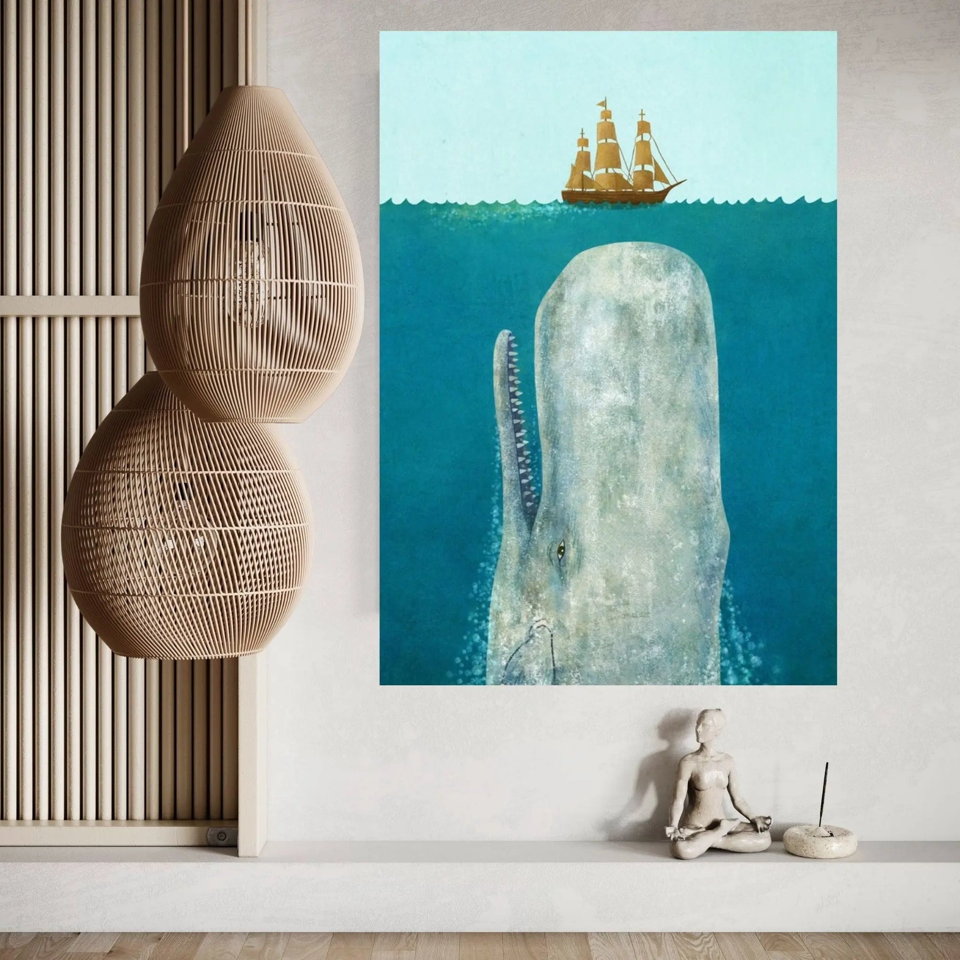 The Whale Canvas Wall Art - Y Canvas